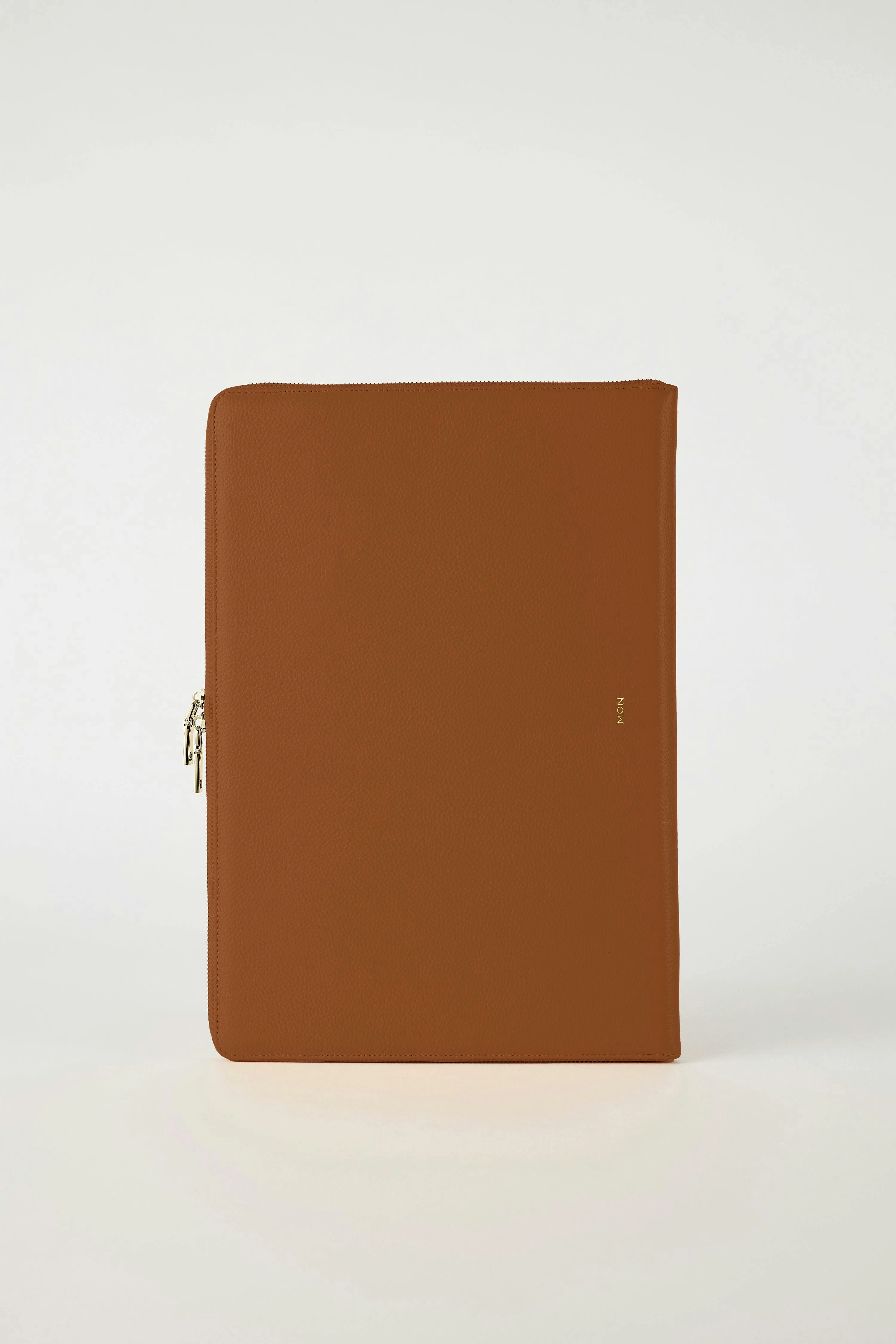 16" Padded Leather Laptop Case | Tan Gold - Image 8