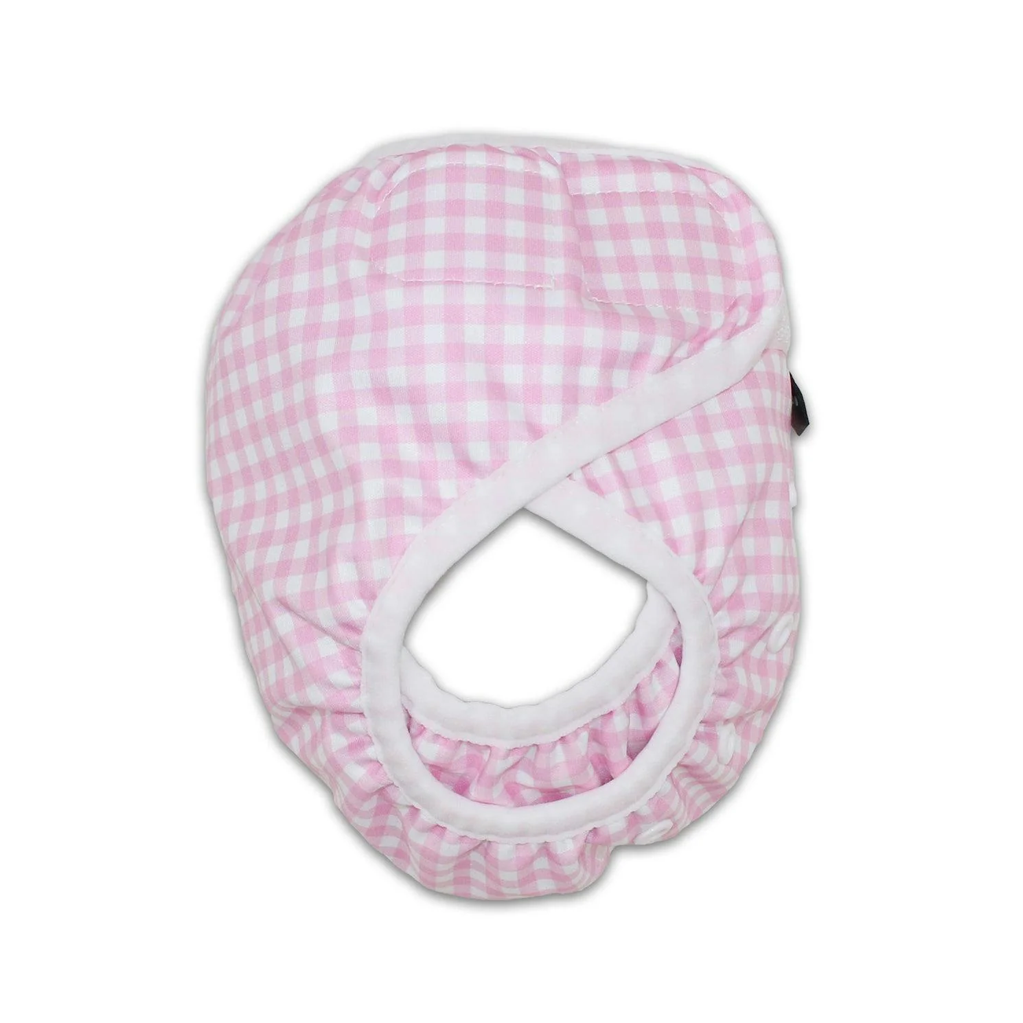 Adjustable Reusable Swim Nappy and Wet Bag - Pink Gingham Check - Image 4