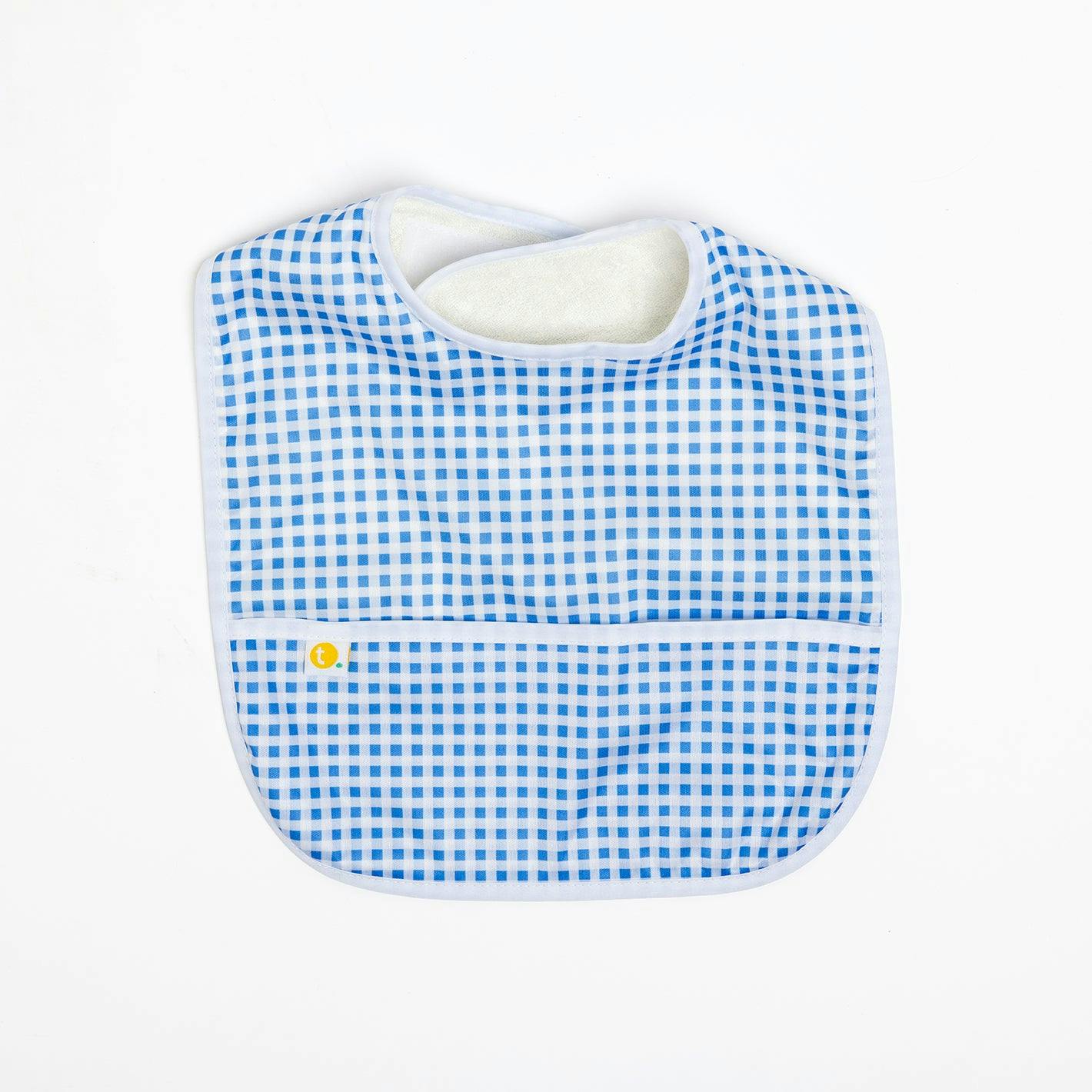 Baby Bib Tyoub Stay-dry - Blue Gingham - Image 7