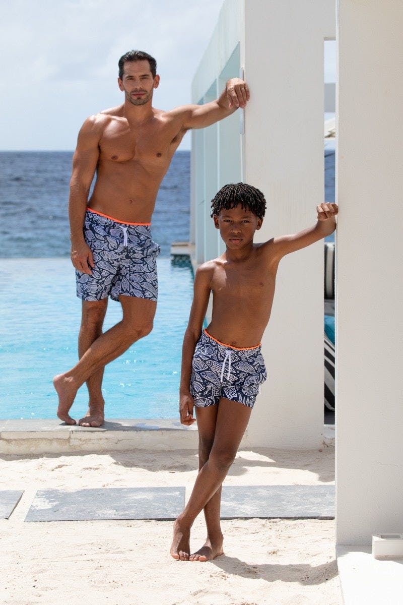 Barbados Navy Swim Shorts Set - Image 3