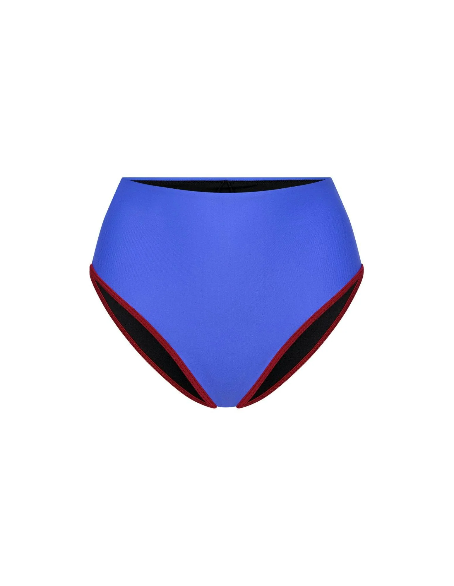 Bikini Bottom High Waist ― Blue / Dark Red - Image 9