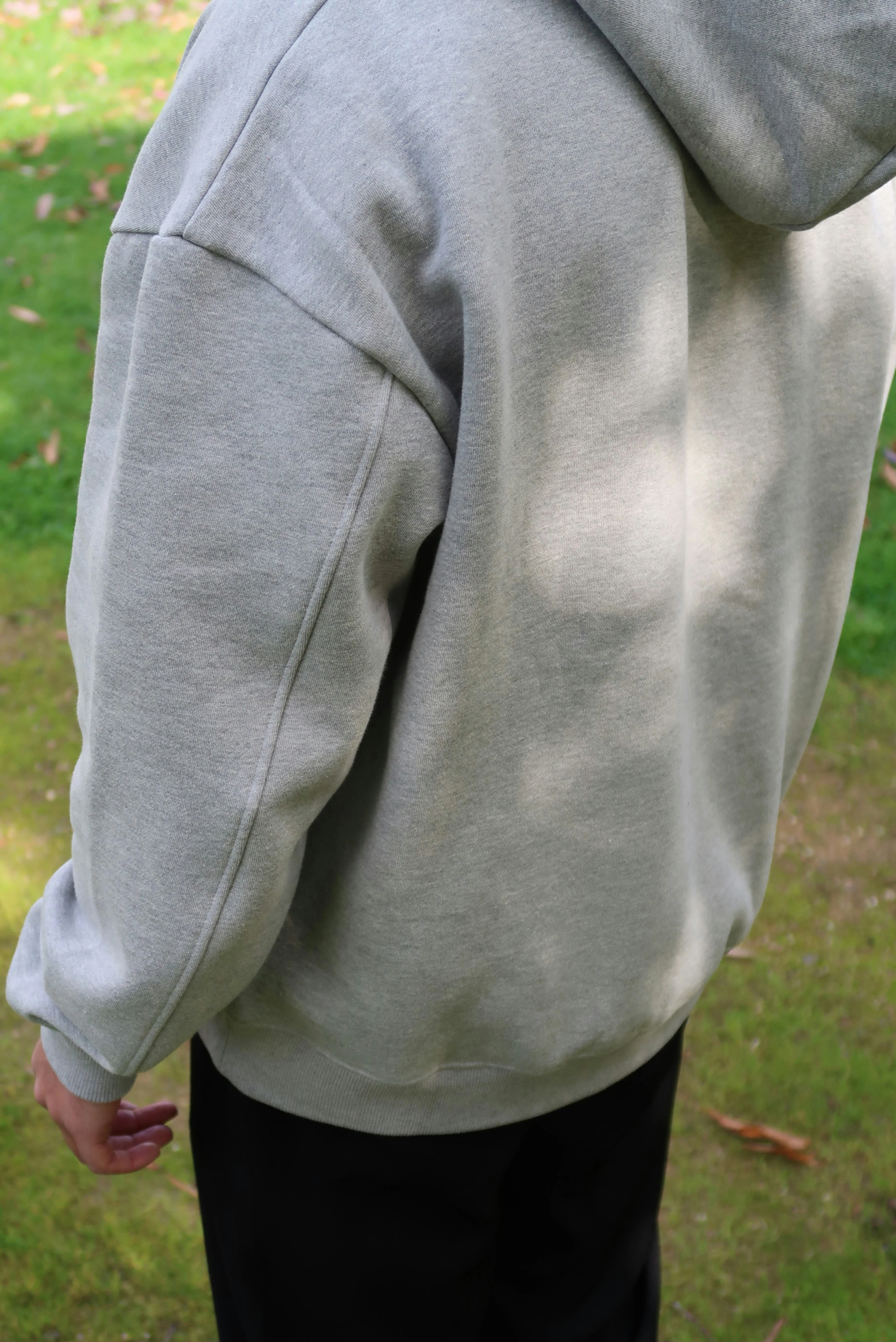 Brushed Hoodie - Grey - Image 5