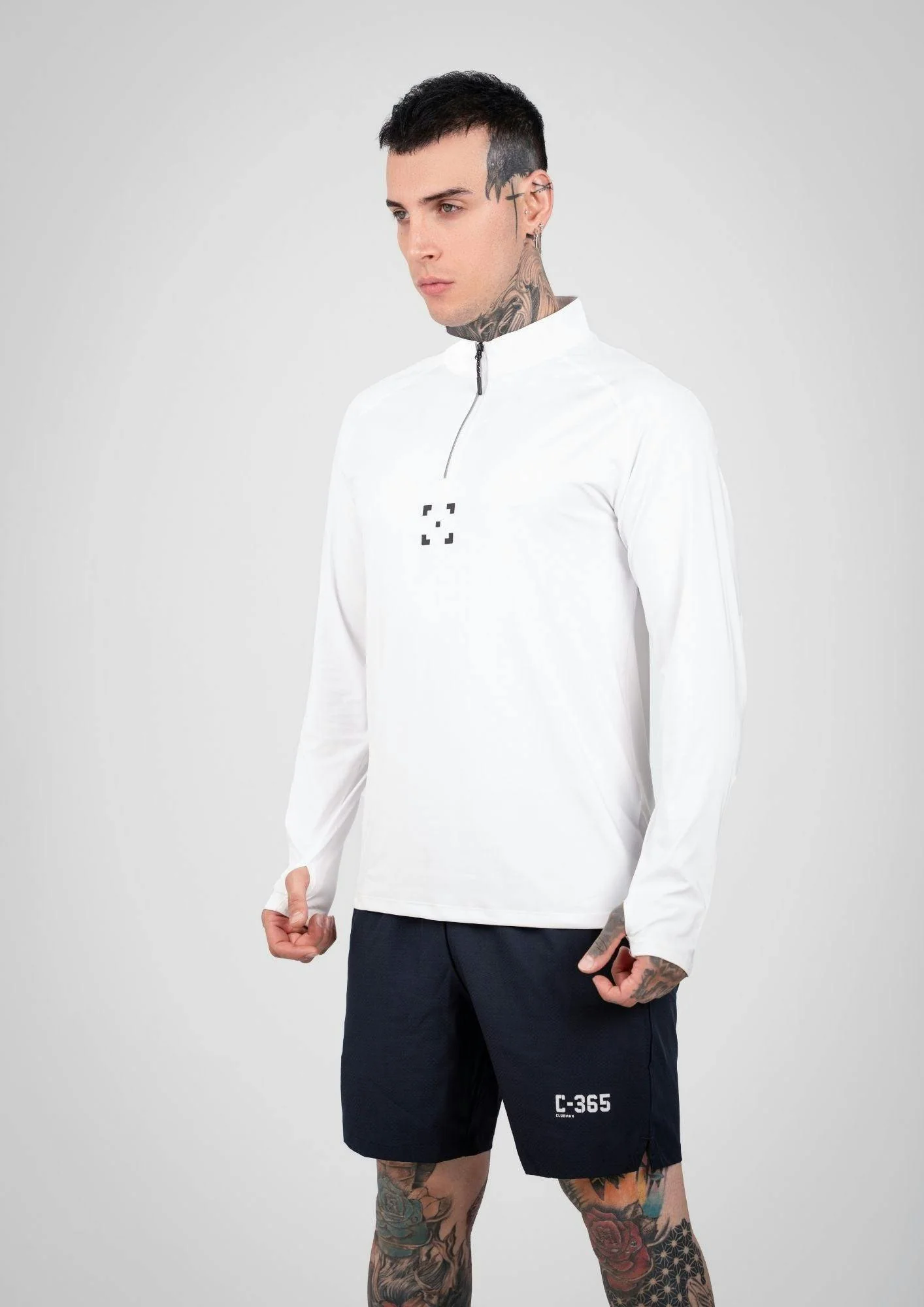 C-365 Elevate Zip Long Sleeve (Model 823303) - White - Image 6