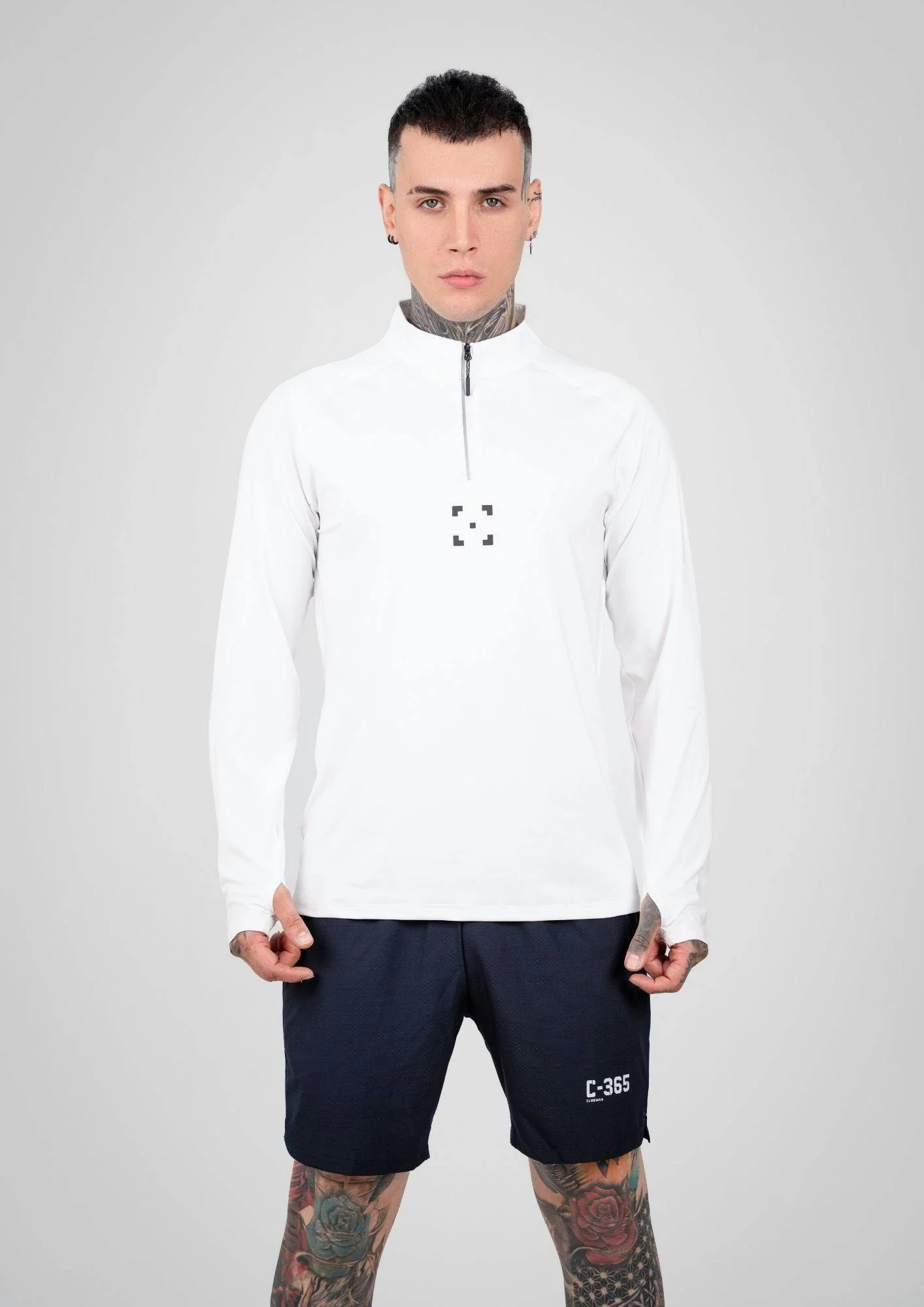 C-365 Elevate Zip Long Sleeve (Model 823303) - White - Image 7