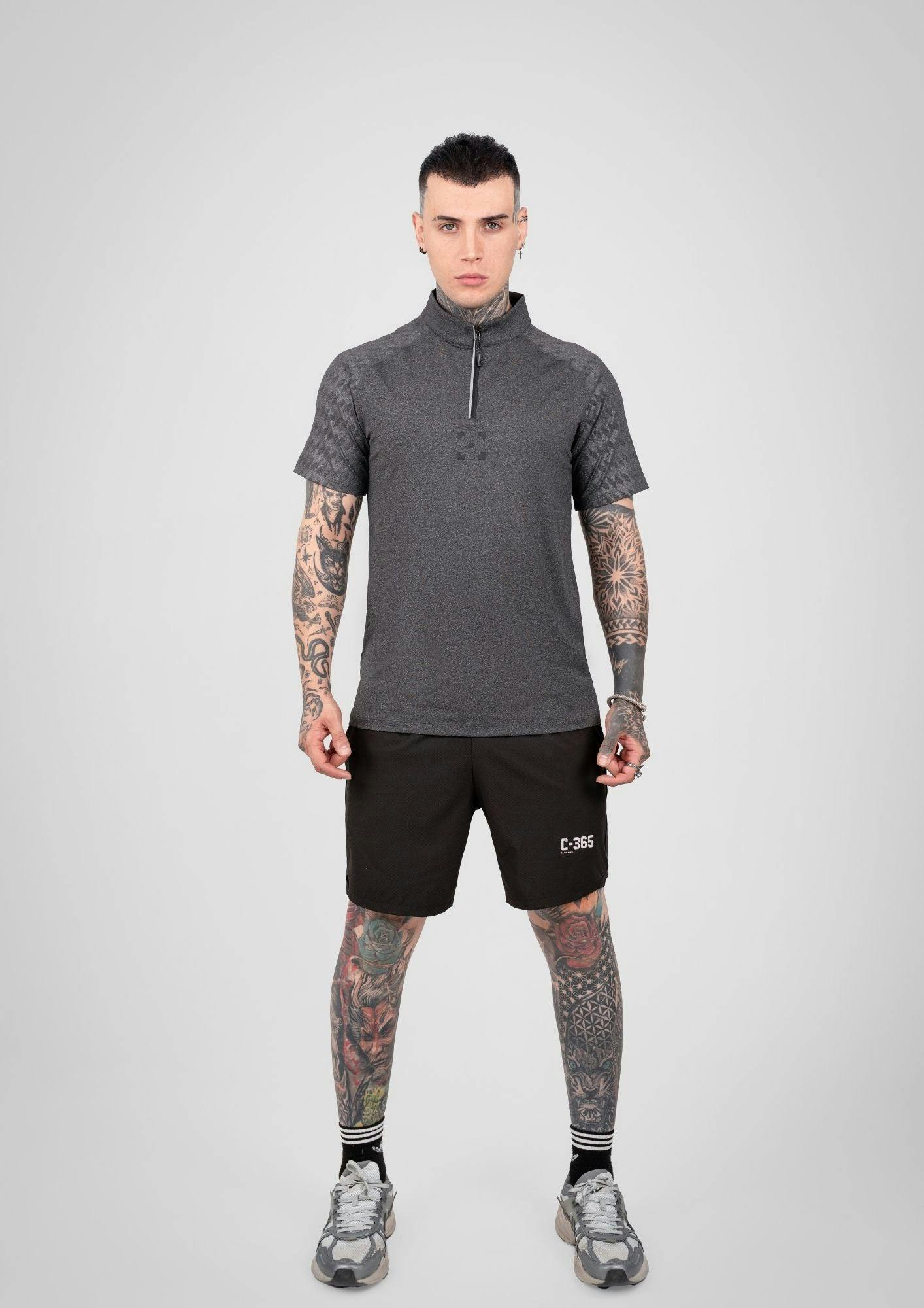 C-365 Motion Zip Tee (Model 823302) - Grey - Image 6