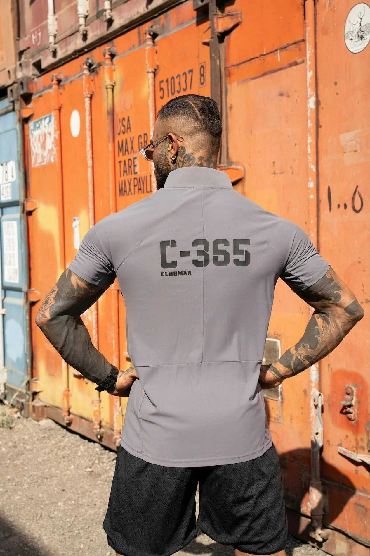 C-365 Strike Zip Tee (Model 825321) - Grey - Image 8
