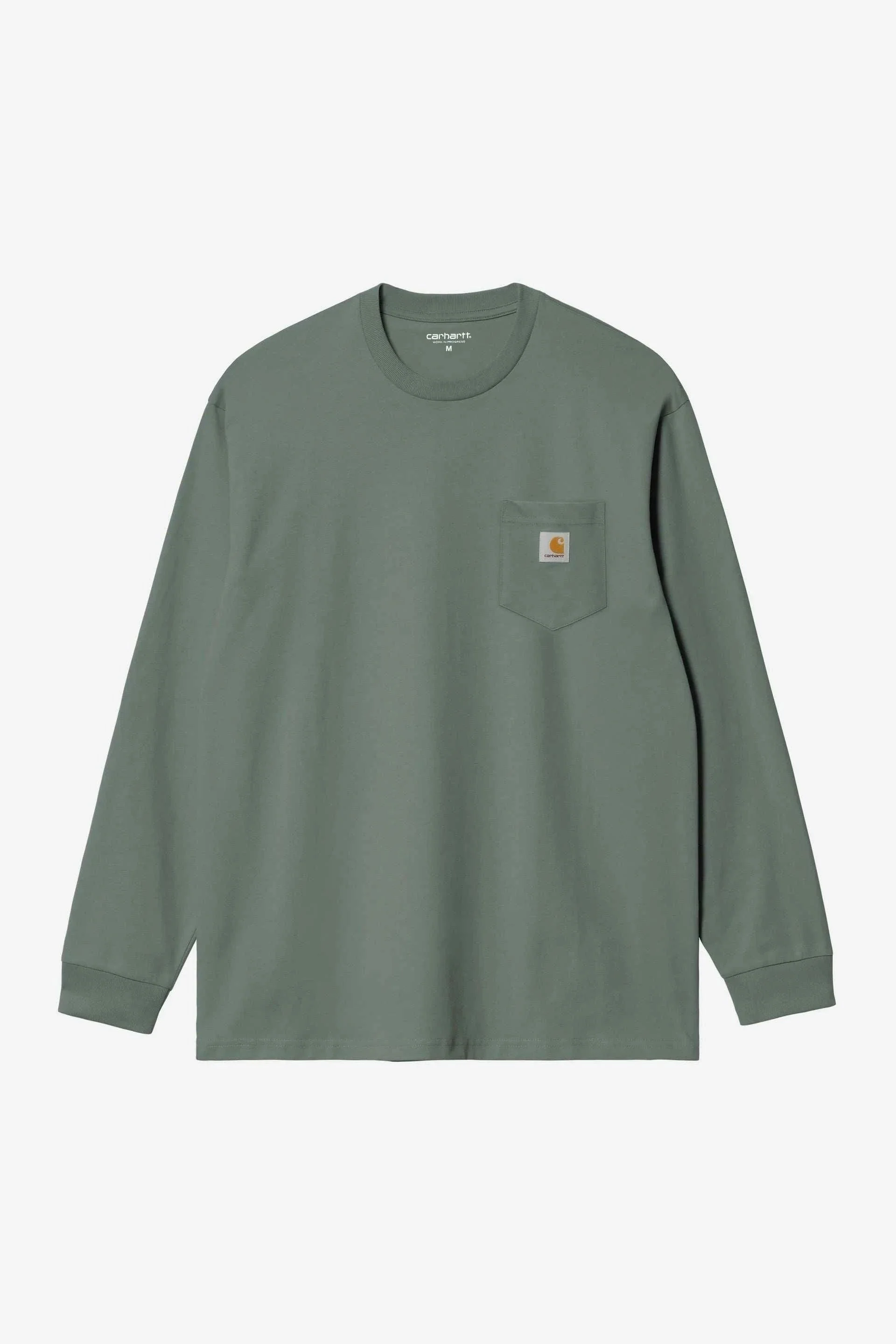 Carhartt WIP L/S Pocket T-Shirt in Velvet Green - Image 3