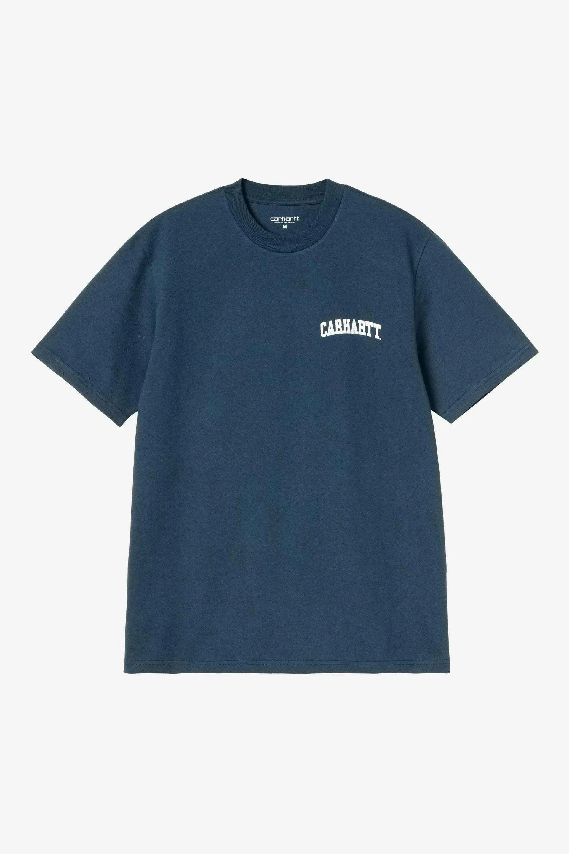 Carhartt WIP S/S University Script T-Shirt in Blue River - Image 5