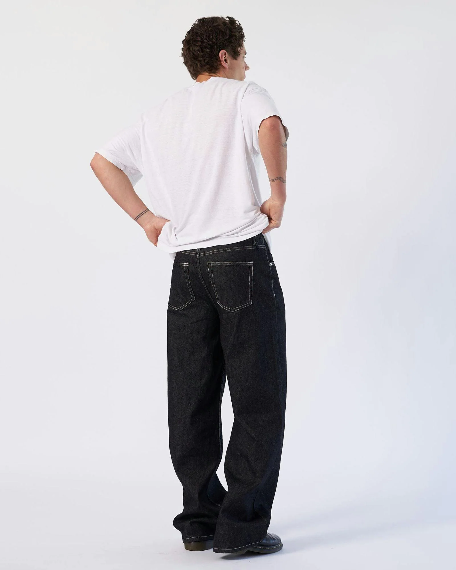 Cormac Baggy Jeans - Black Rinse Contrast - Image 3