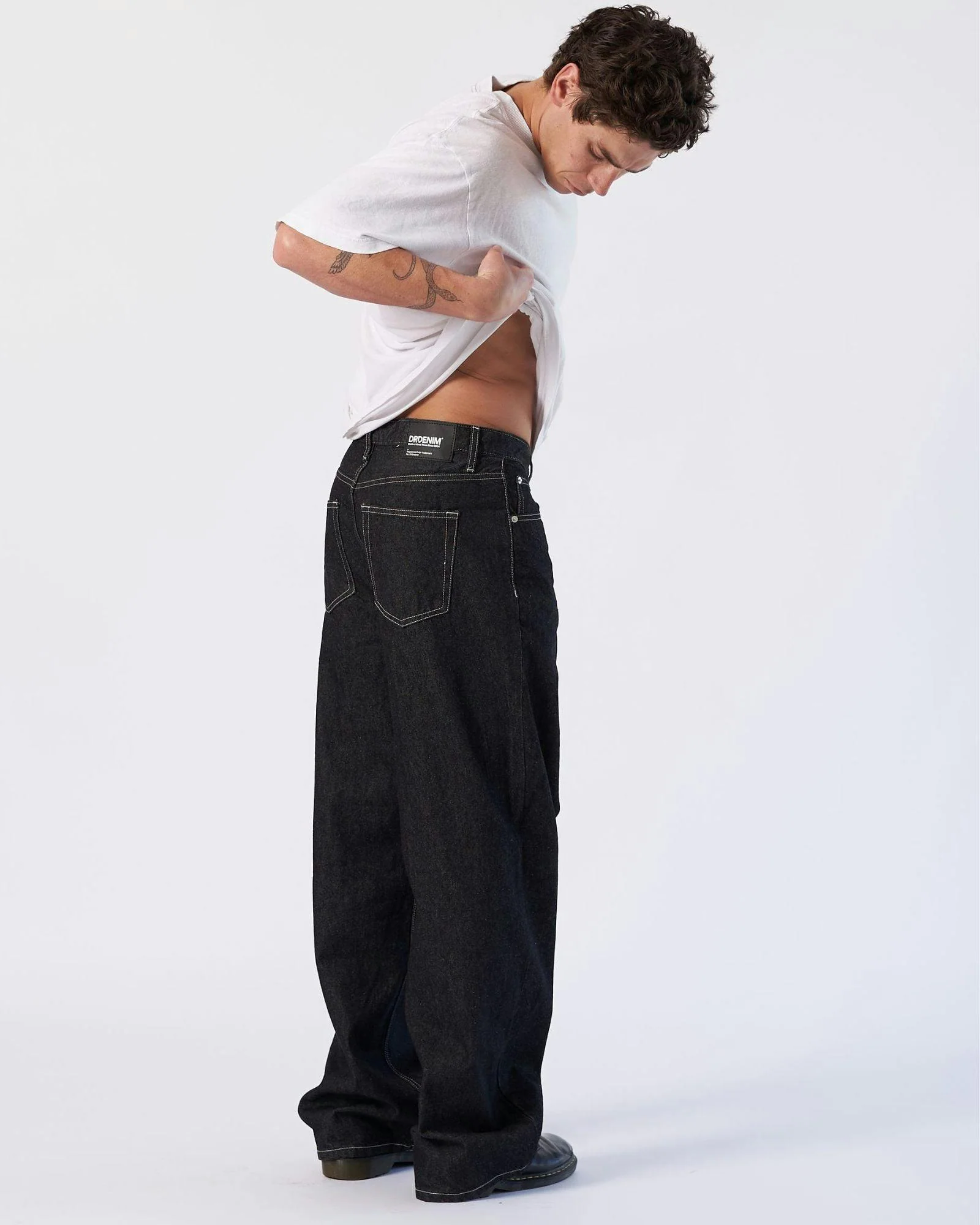 Cormac Baggy Jeans - Black Rinse Contrast - Image 4