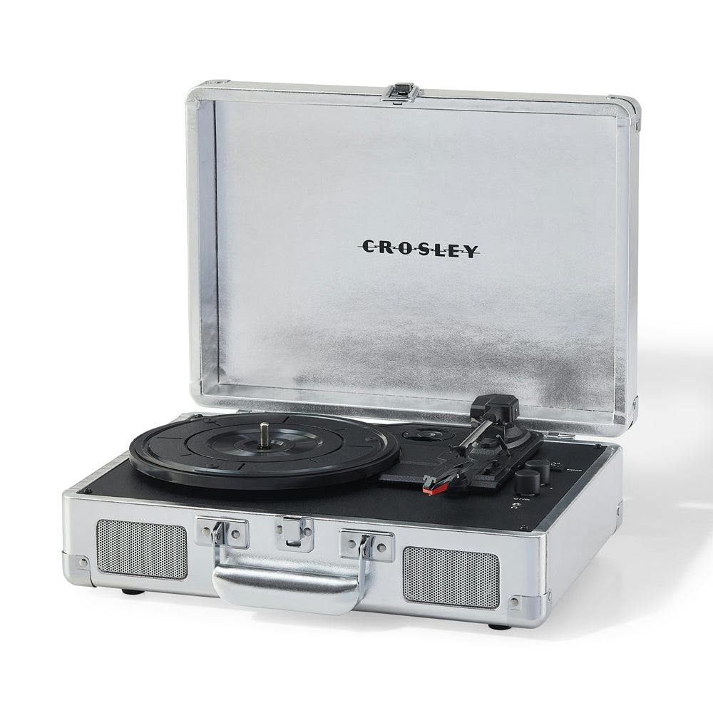 Crosley Cruiser Bluetooth Portable Turntable - Silver - Image 4