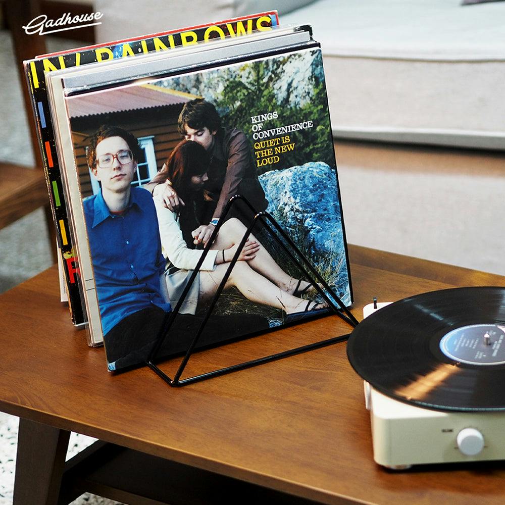 Crosley Voyager Bluetooth Portable Turntable - Black + Gadhouse Vinyl Rack Bundle - Black - Image 5