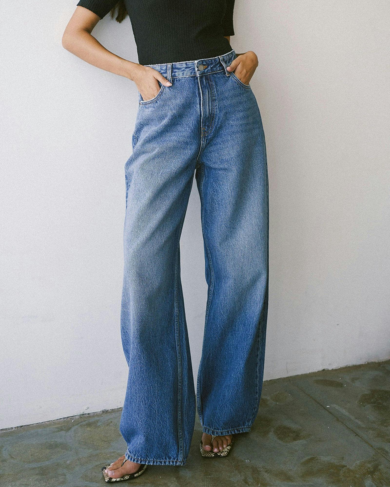 Donna High Relaxed Jeans - Stream Mid Used - Image 9