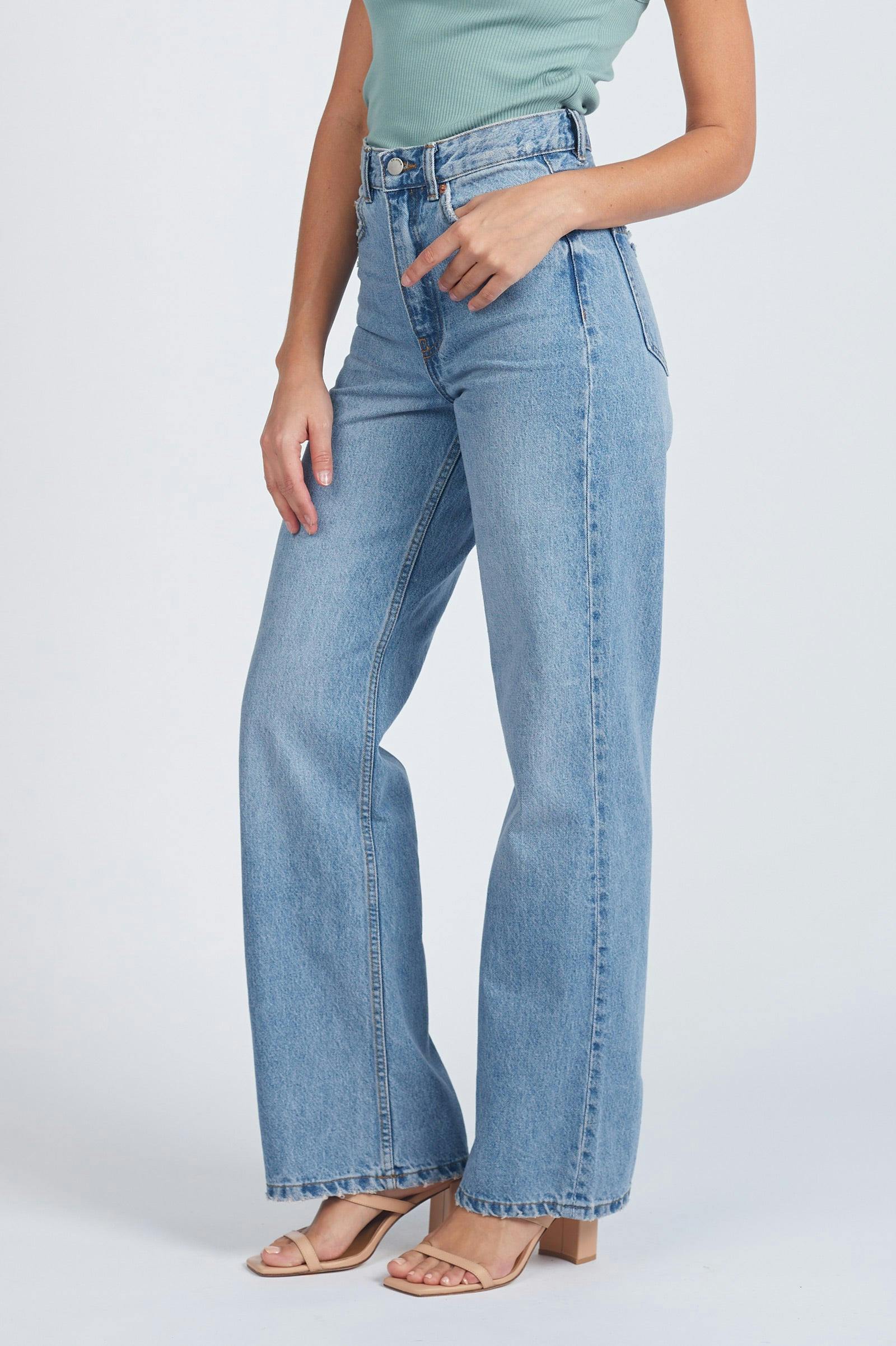 Echo High Straight Jeans - Blue Jay - Image 3