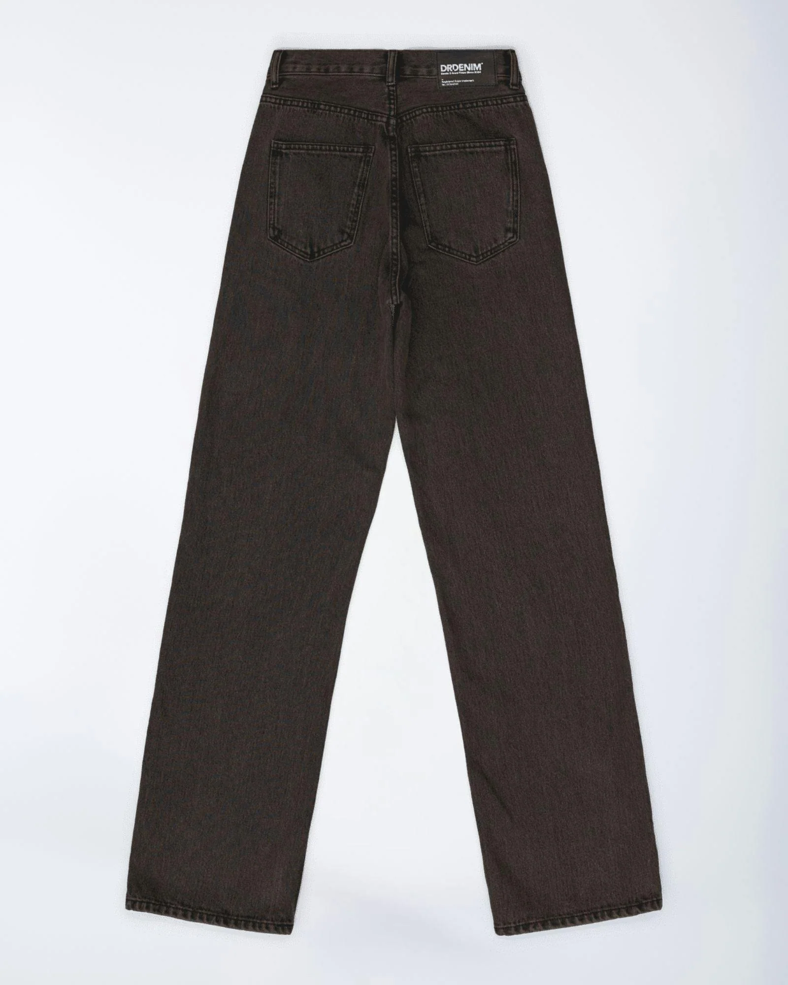 Echo High Straight Jeans PETITE - Tar Jet Brown - Image 8