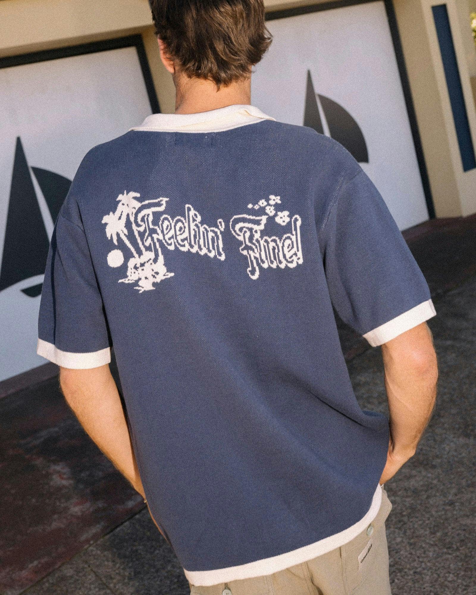 Feelings Knit Shirt - Navy - Image 4