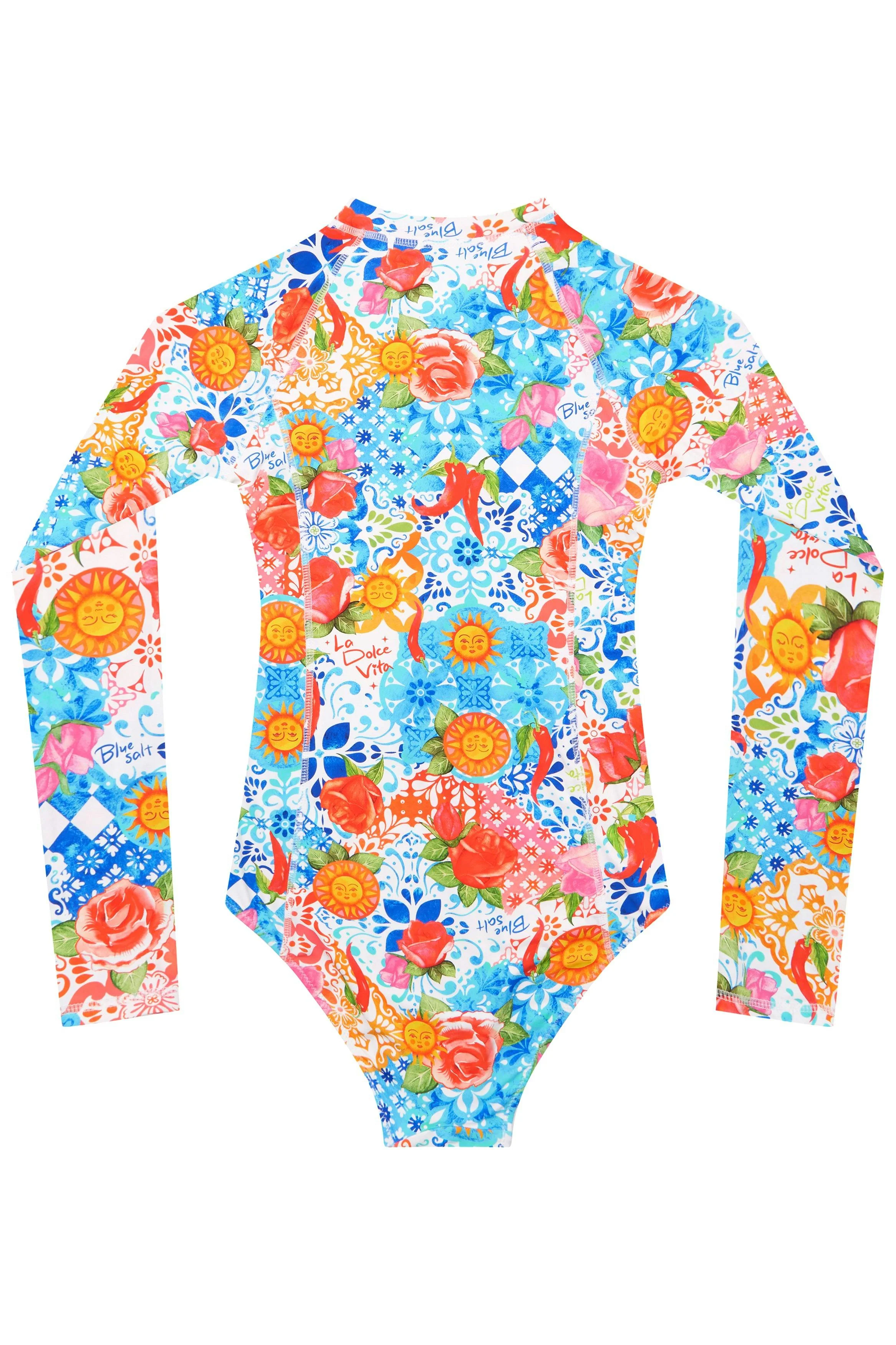 Girls Dolce Vita Long-Sleeve One-Piece – SPF 50+ - Image 5