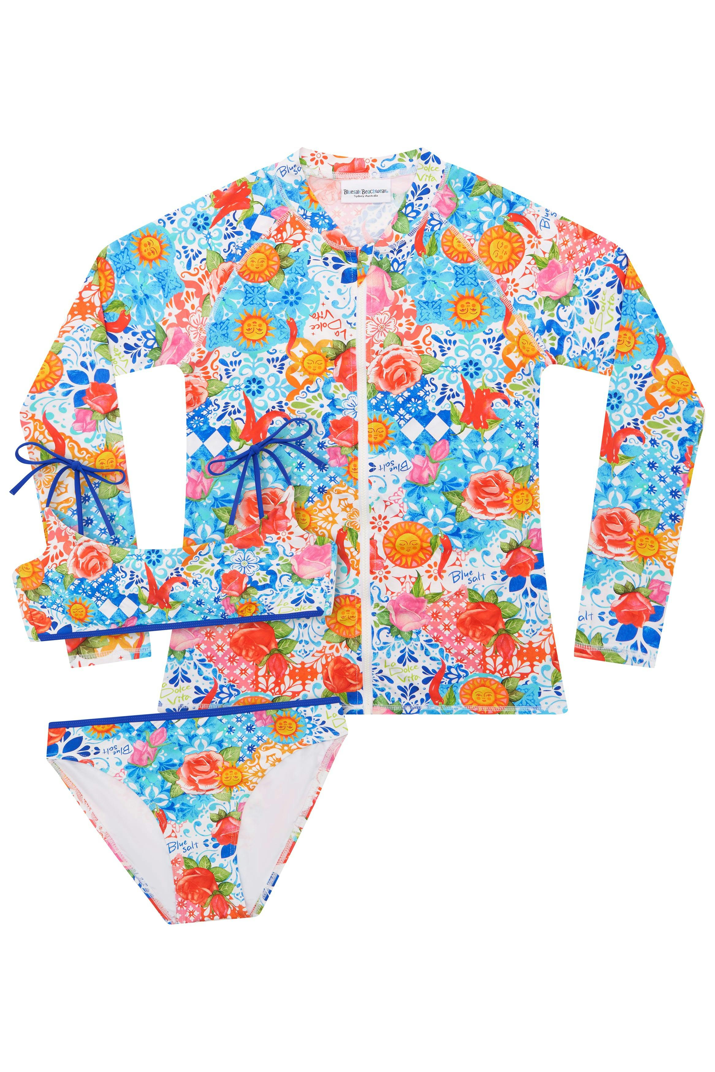 Girls Dolce Vita Rash Suit & Bikini Set - Image 9