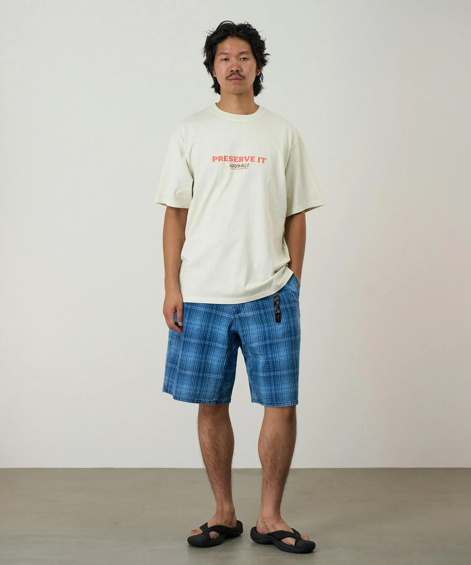 Gramicci Footprints Tee in Natural Pigment - Image 4