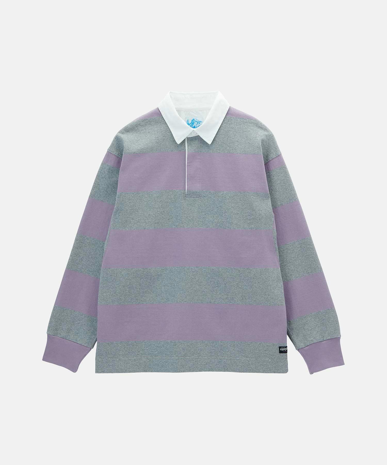 Gramicci Langdon Rugby Shirt in Heather / Purple - Image 7