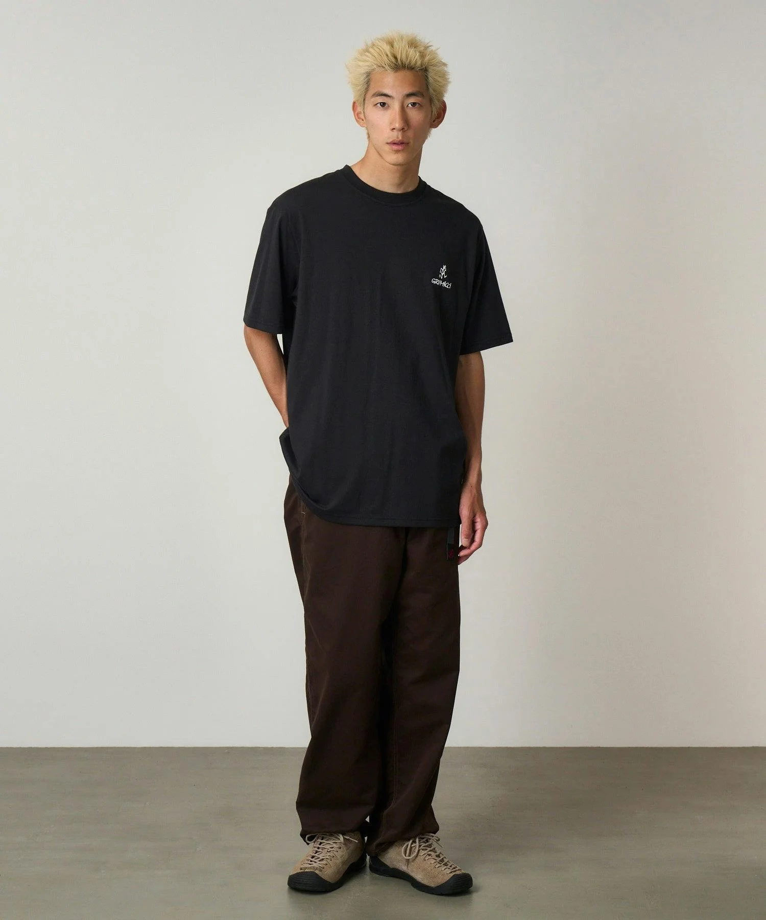 Gramicci One Point Logo Tee in Vintage Black - Image 2