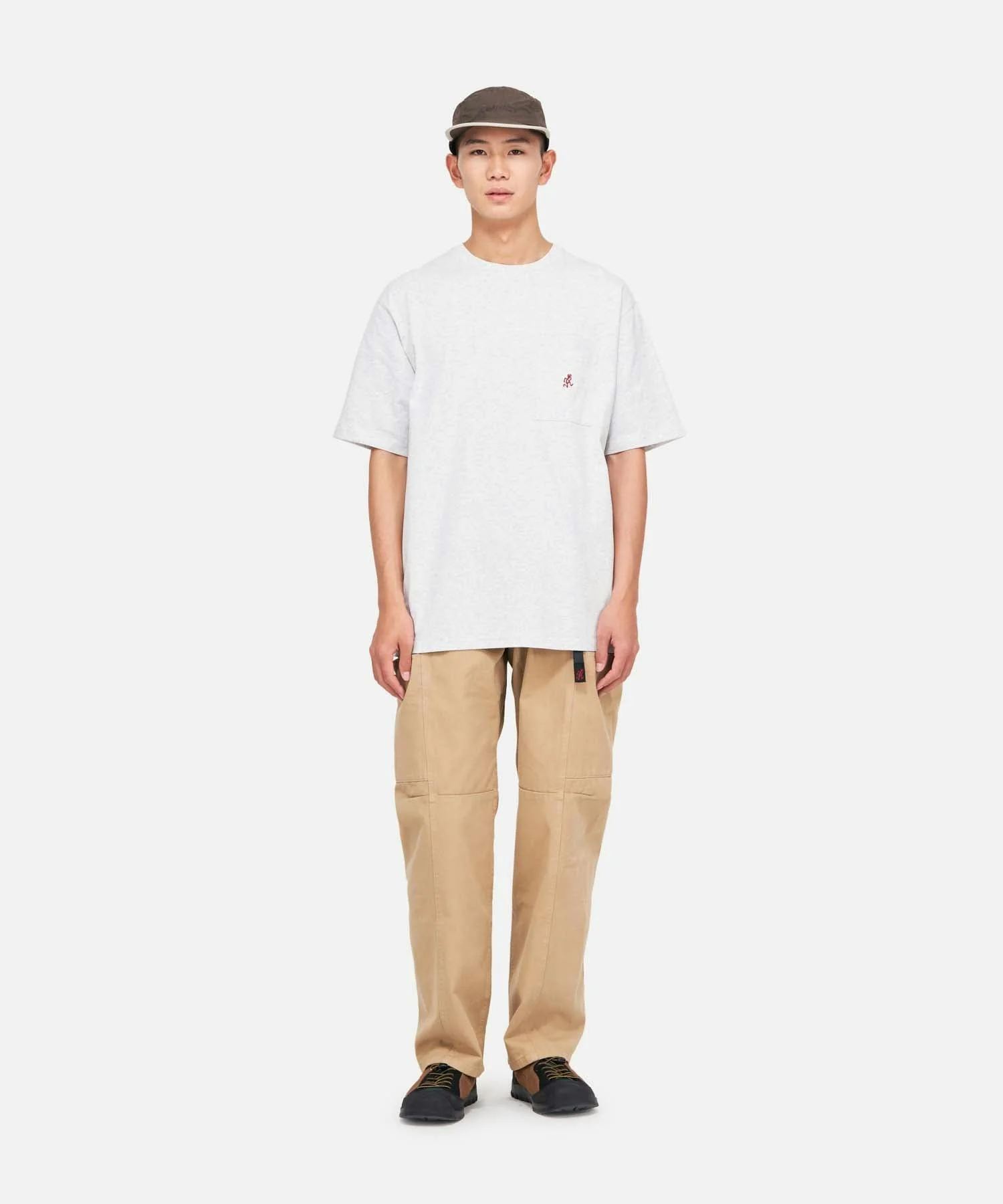 Gramicci One Point Pocket Tee in Heather Grey - Image 2
