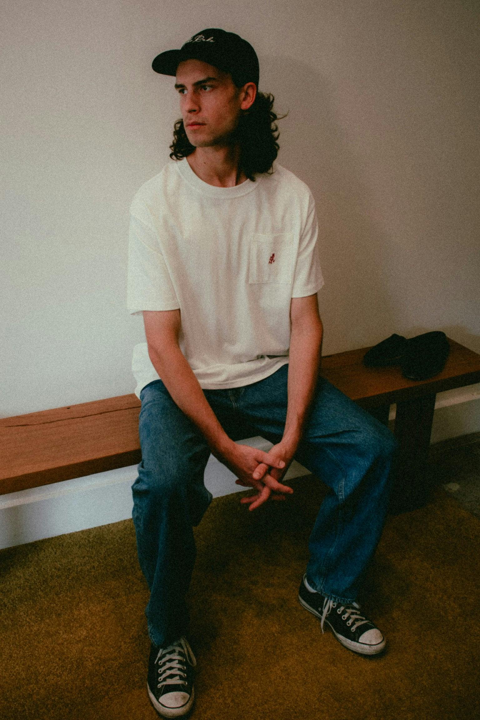 Gramicci One Point Pocket Tee in White - Image 7