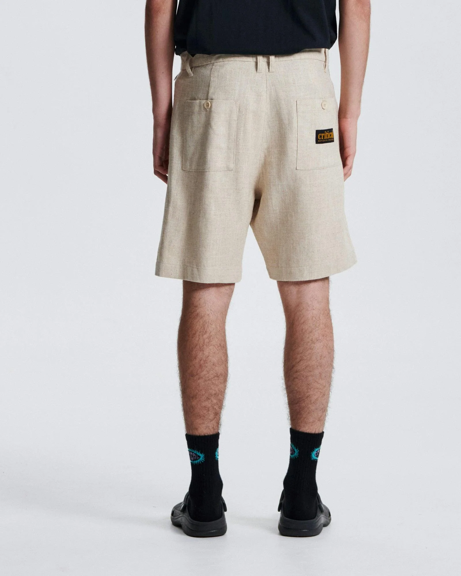 Harro Linen Pleat Short - Ecru - Image 3