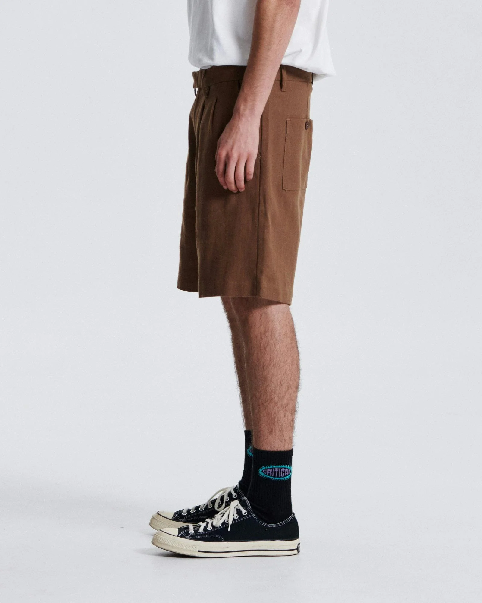Harro Linen Pleat Short - Tobacco - Image 2