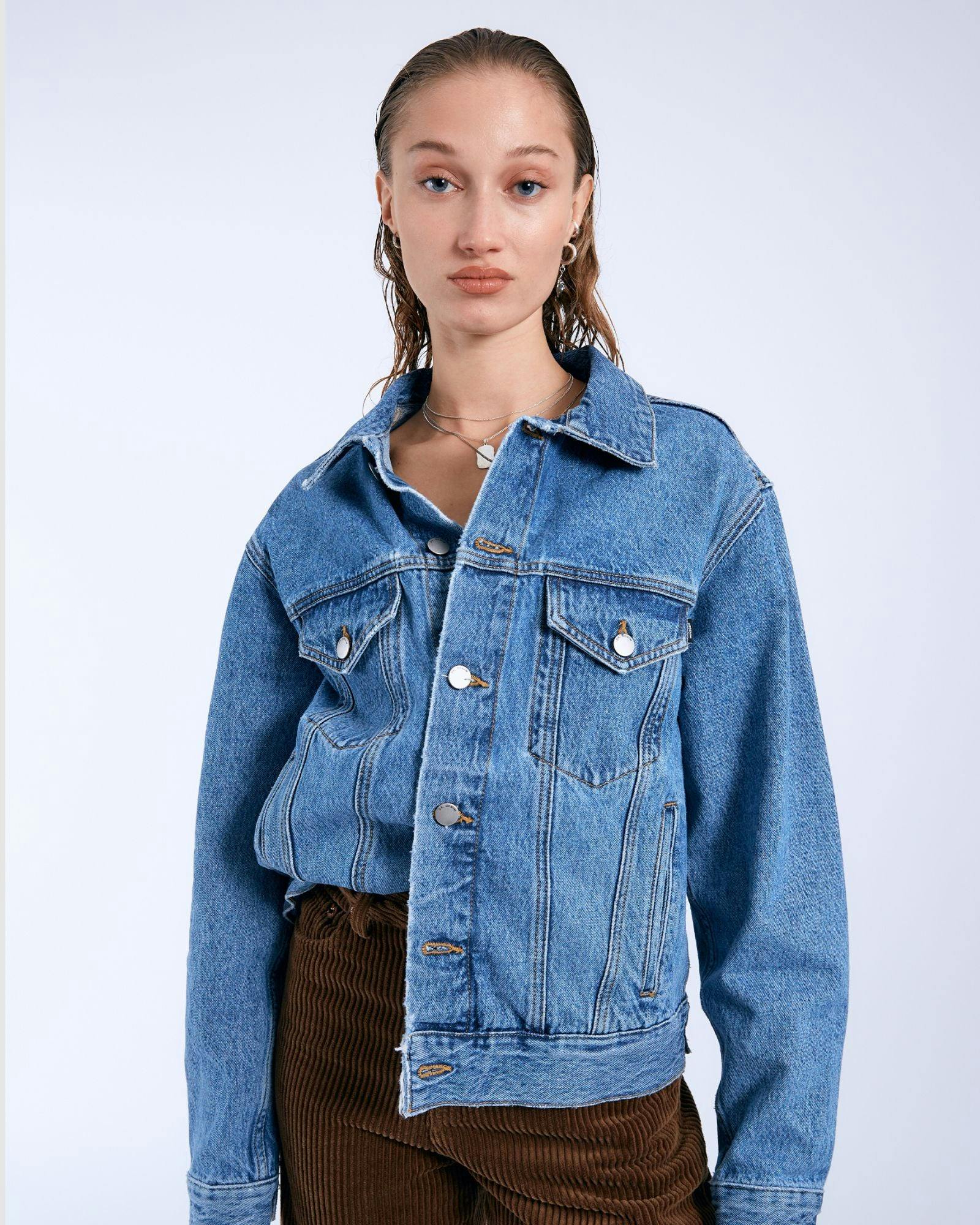 Joey Trucker Jacket - Stream Sky Retro - Image 3