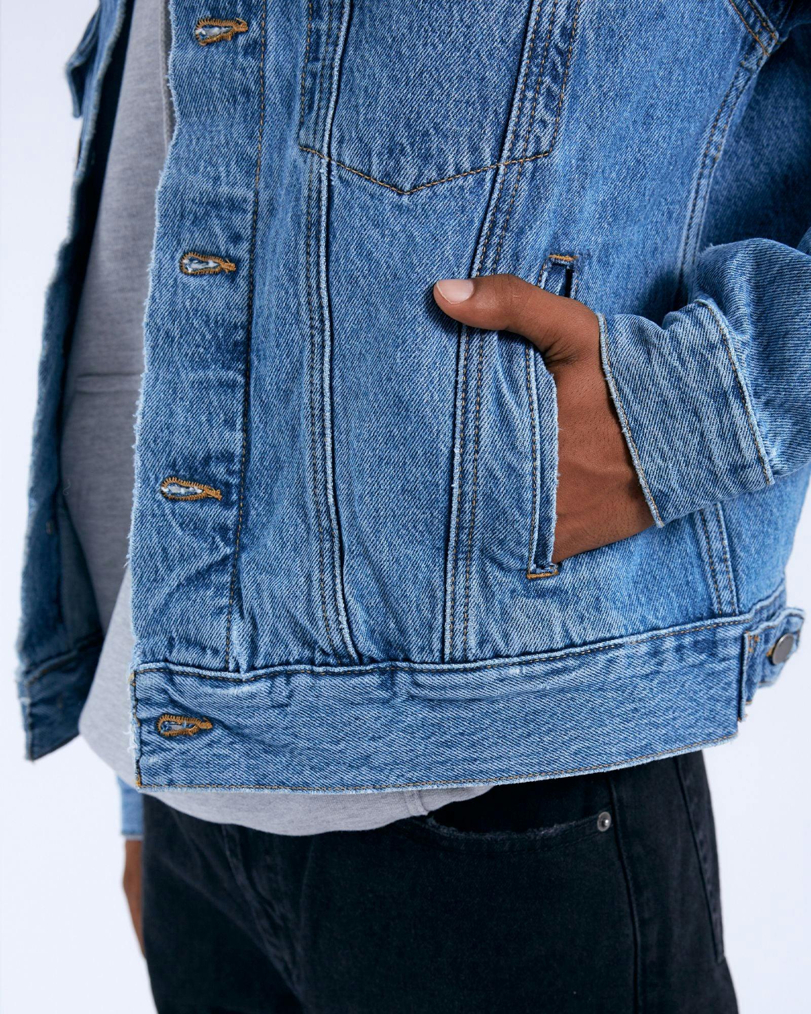 Joey Trucker Jacket - Stream Sky Retro - Image 7