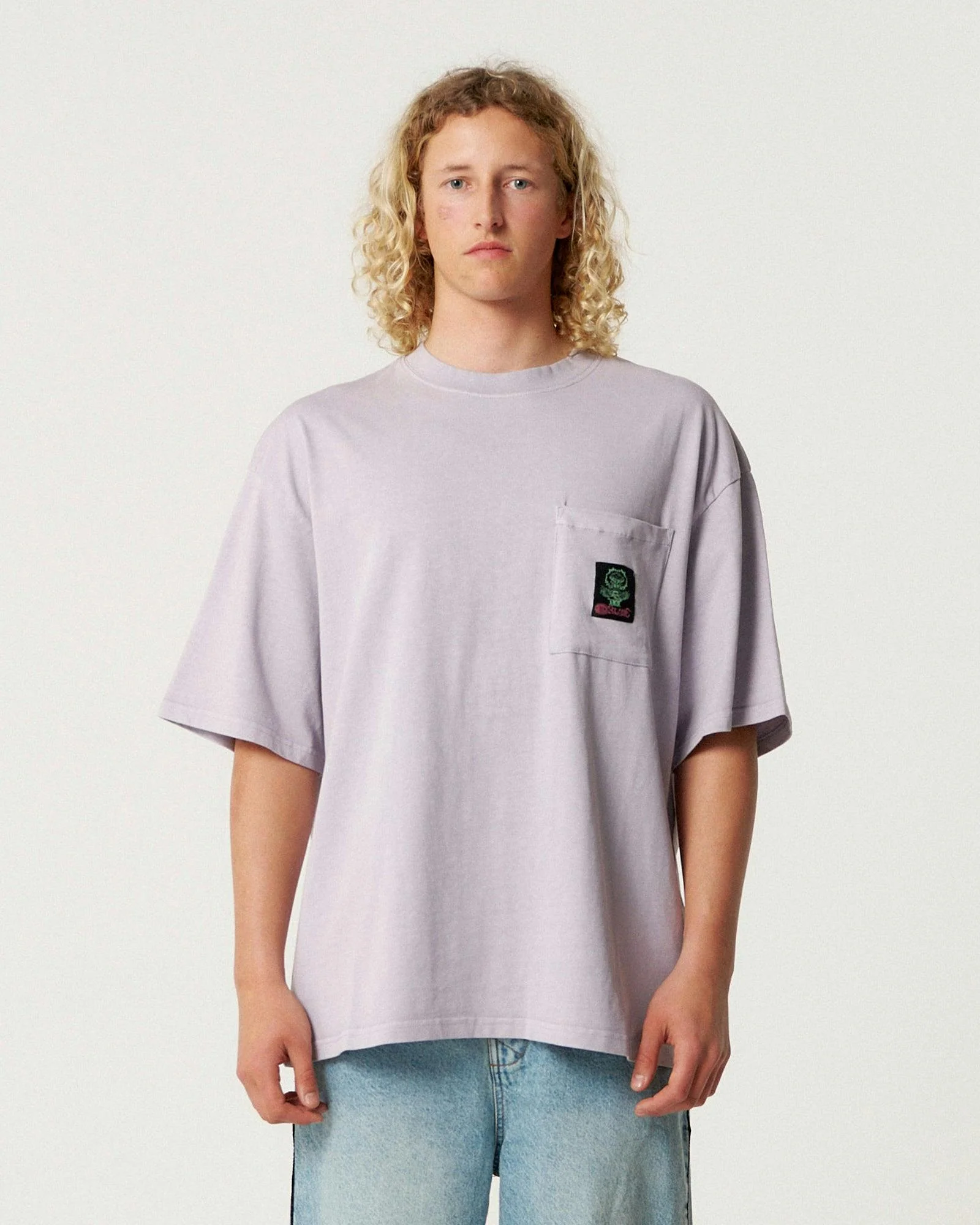 Jumbo Pocket Tee - Washed Purple