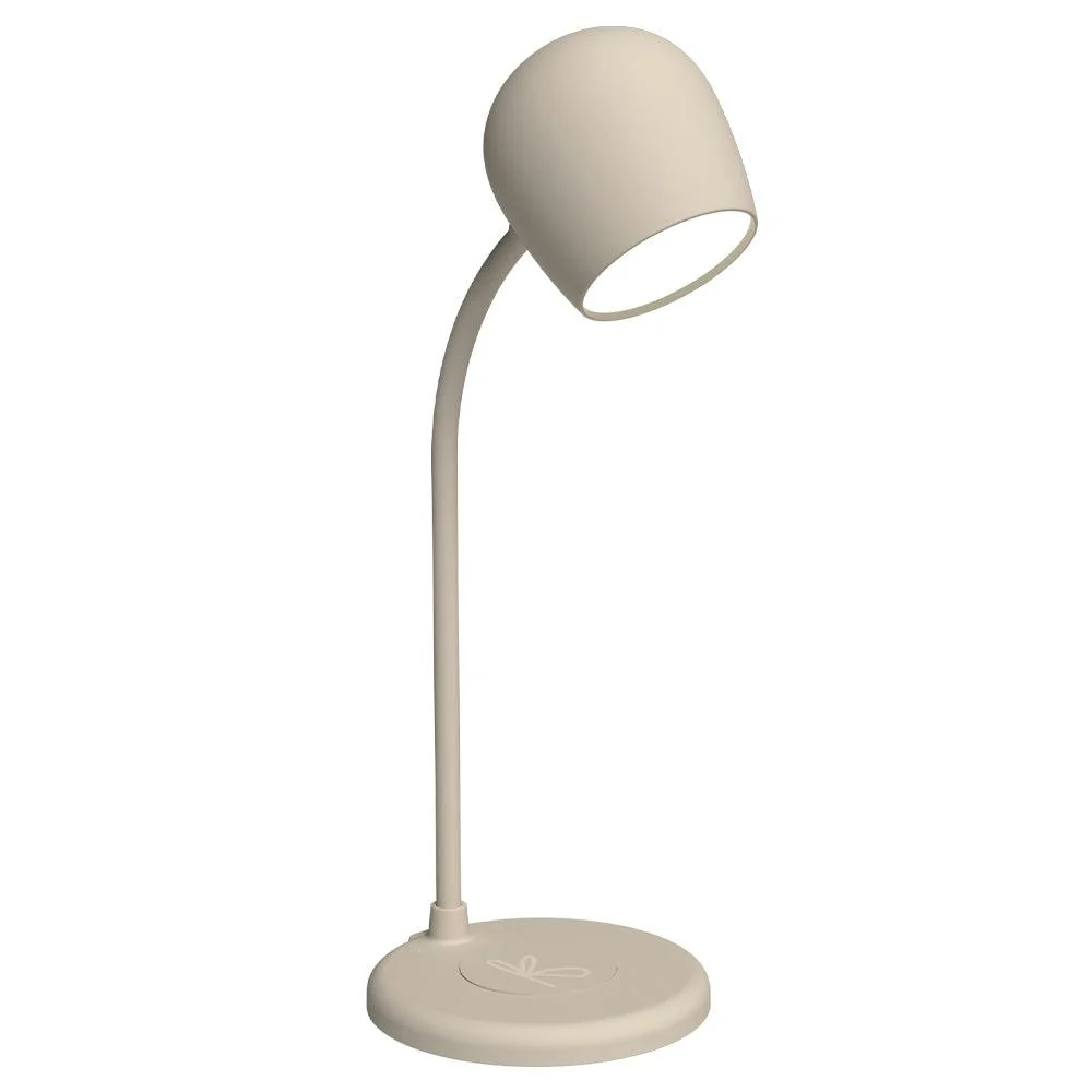 Kreafunk Ellie Lamp W/ Qi Charger And Bluetooth Speaker - Ivory Sand - Image 3