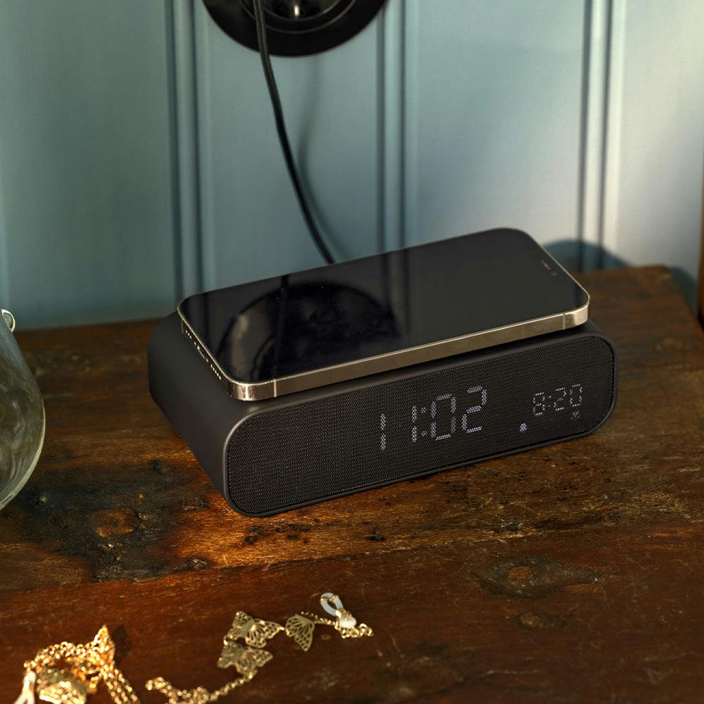Kreafunk Wakie Alarm Clock Qi Charger + Bluetooth - Black - Image 2