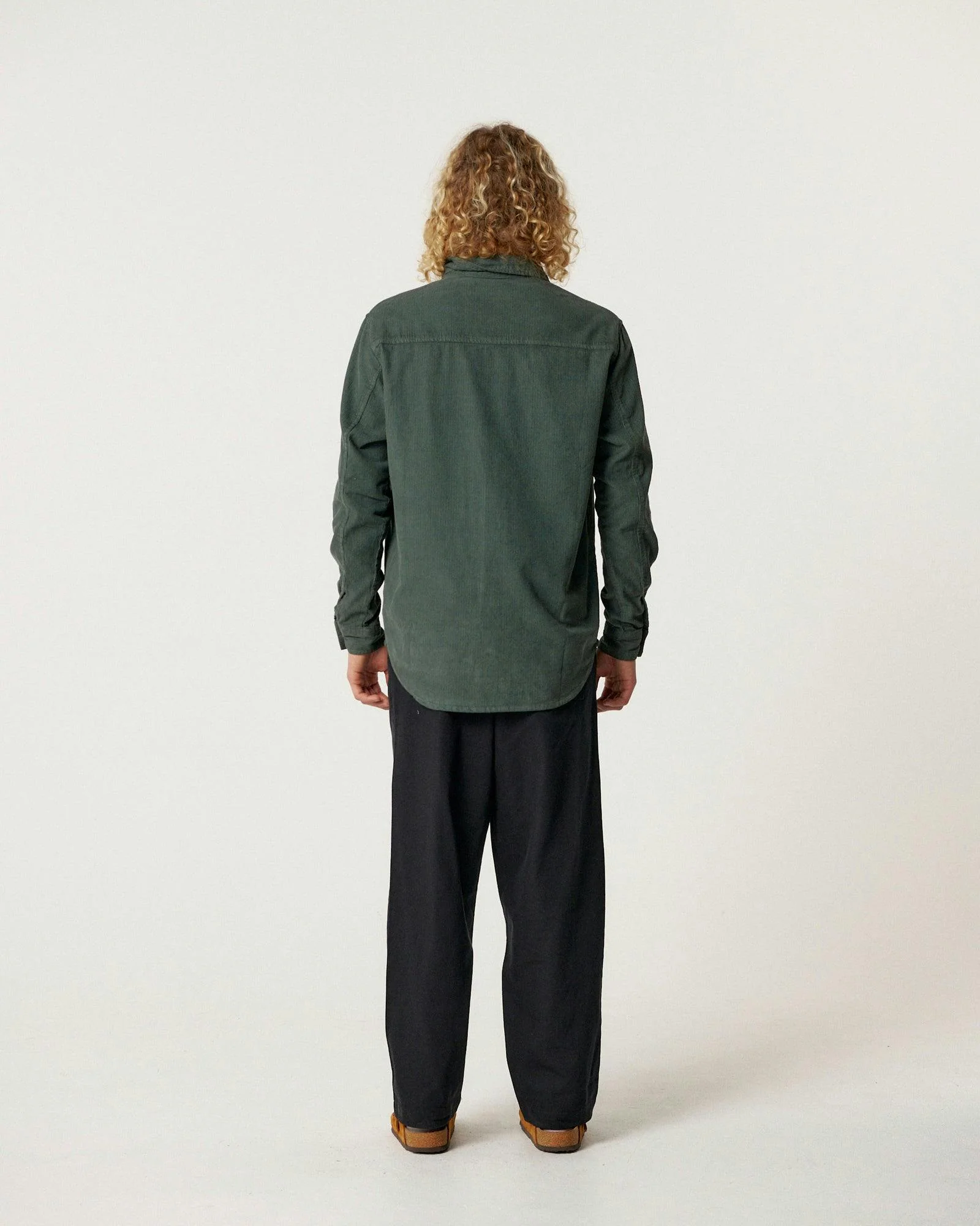 Lazy Boy Cord Shirt - Dusty Green - Image 4