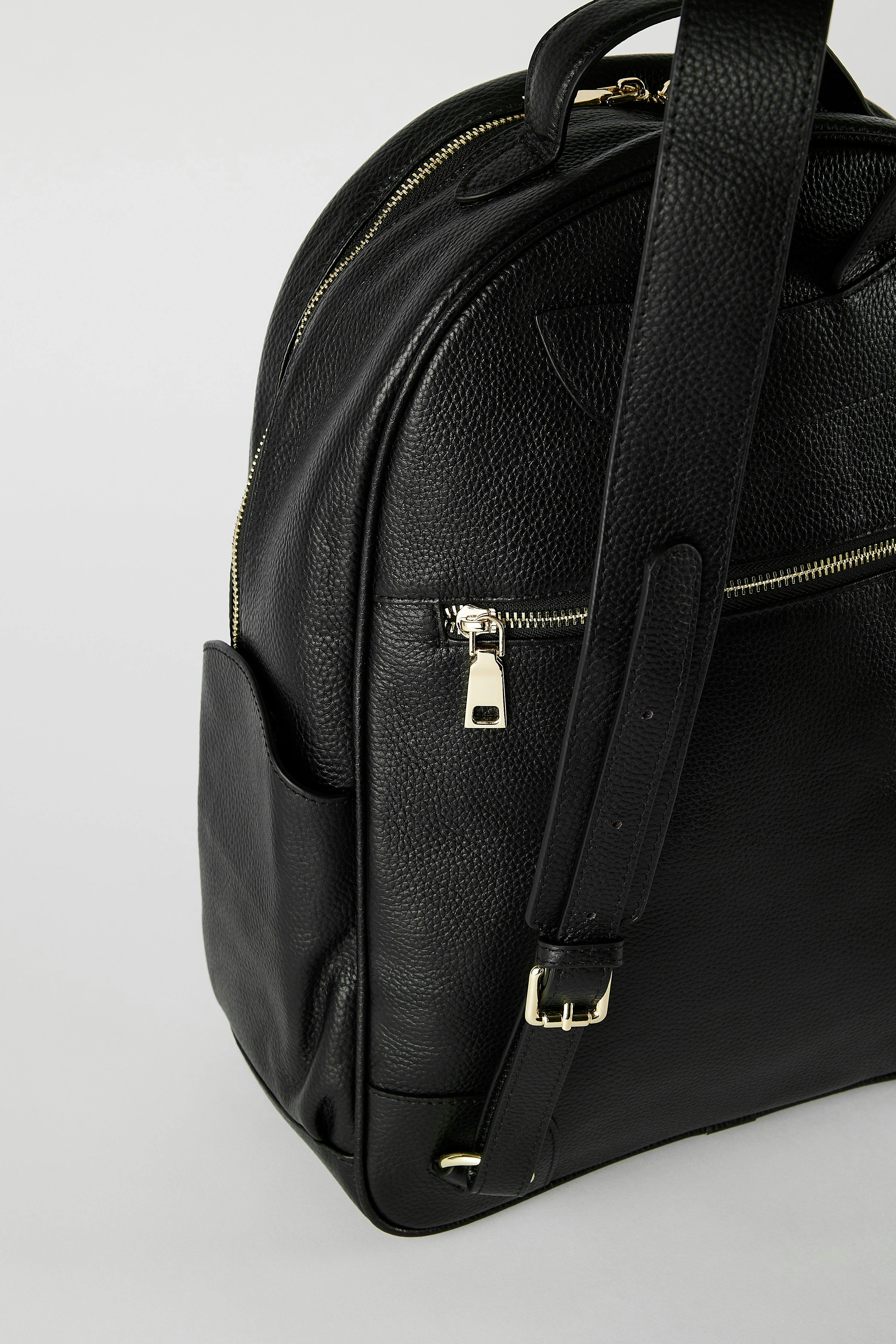 Leather Backpack | Black Gold - Image 5