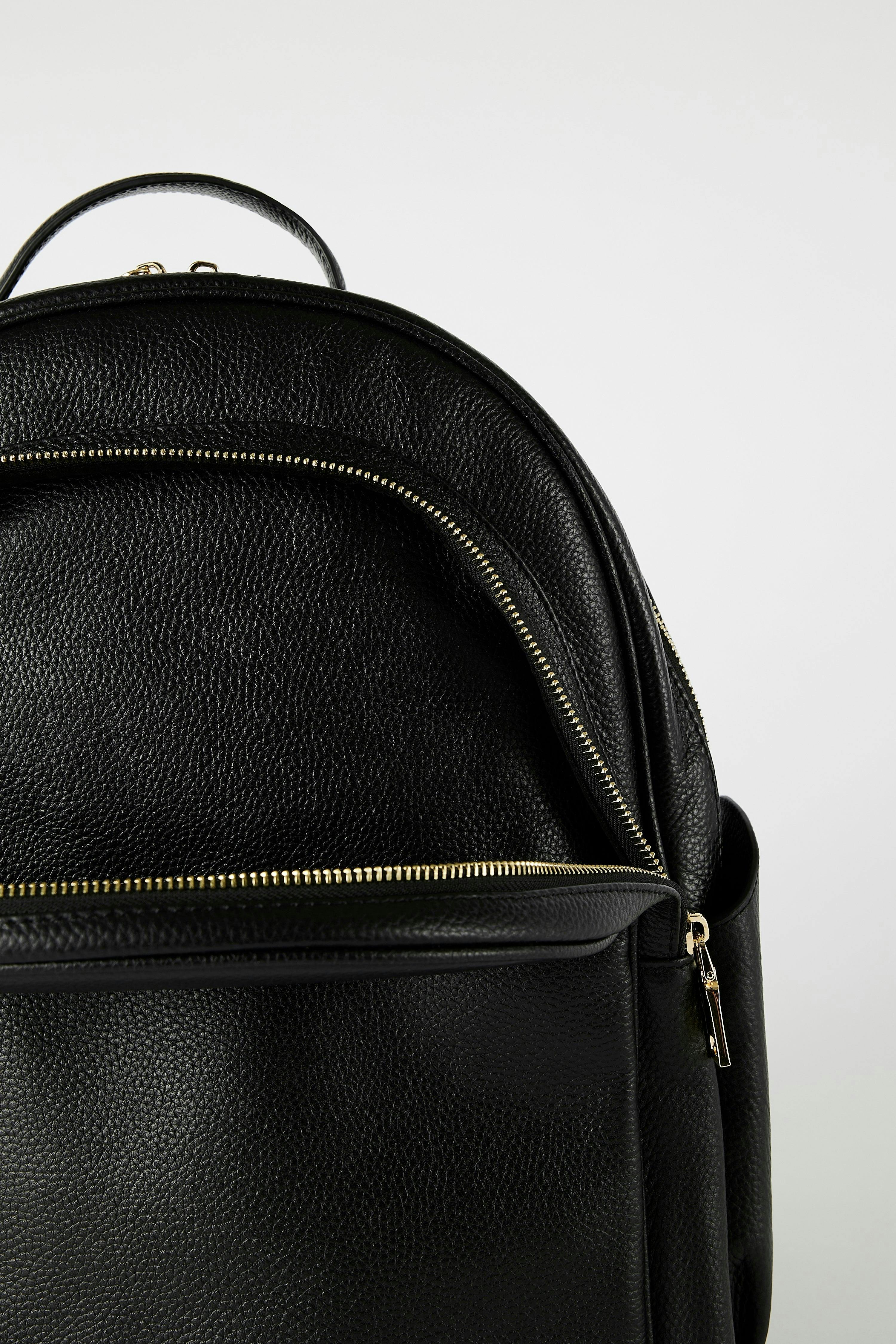 Leather Backpack | Black Gold - Image 8