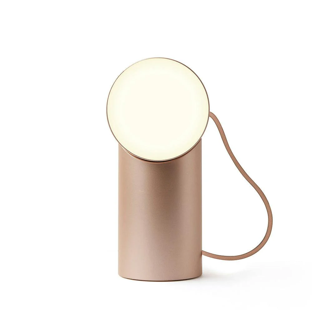 Lexon Orbe Portable Led Lamp With Moving Head - Gold - Image 3