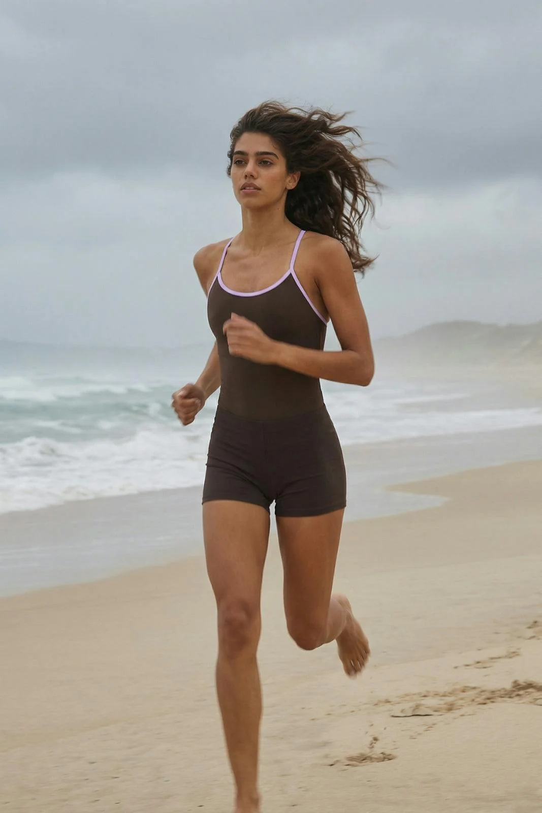 Liberty Racerback Swimsuit ― Coffee / Lilac - Image 13