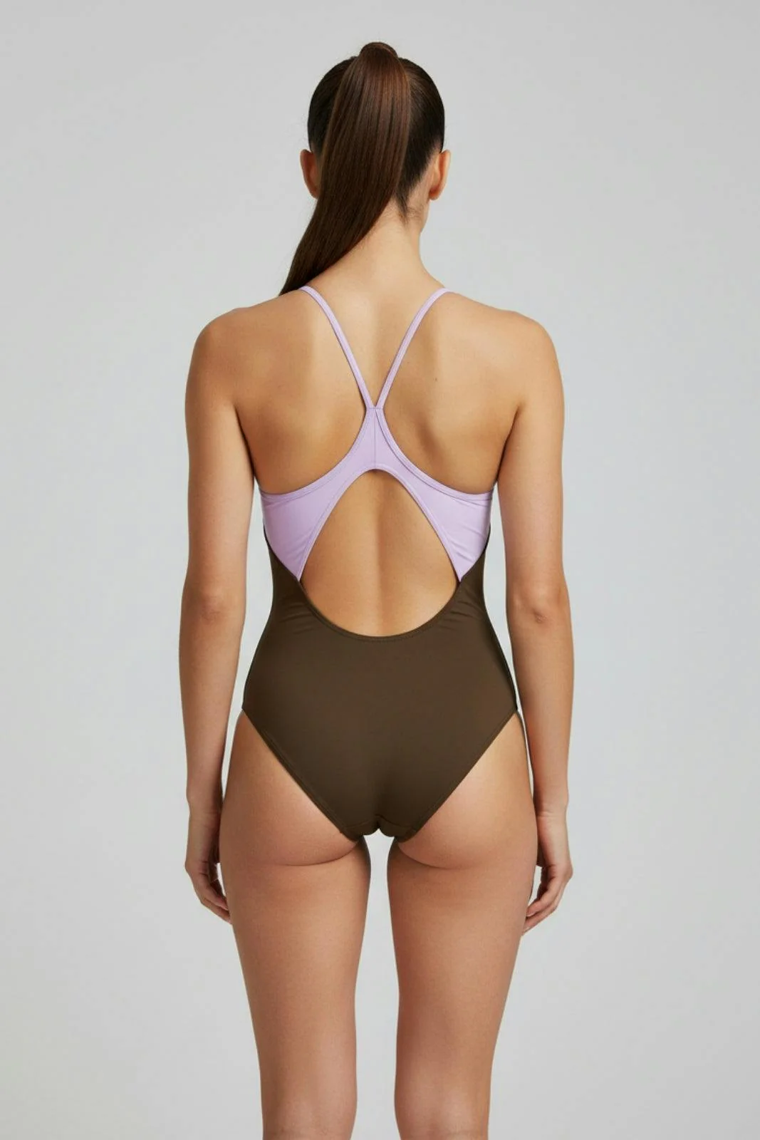 Liberty Racerback Swimsuit ― Coffee / Lilac - Image 18