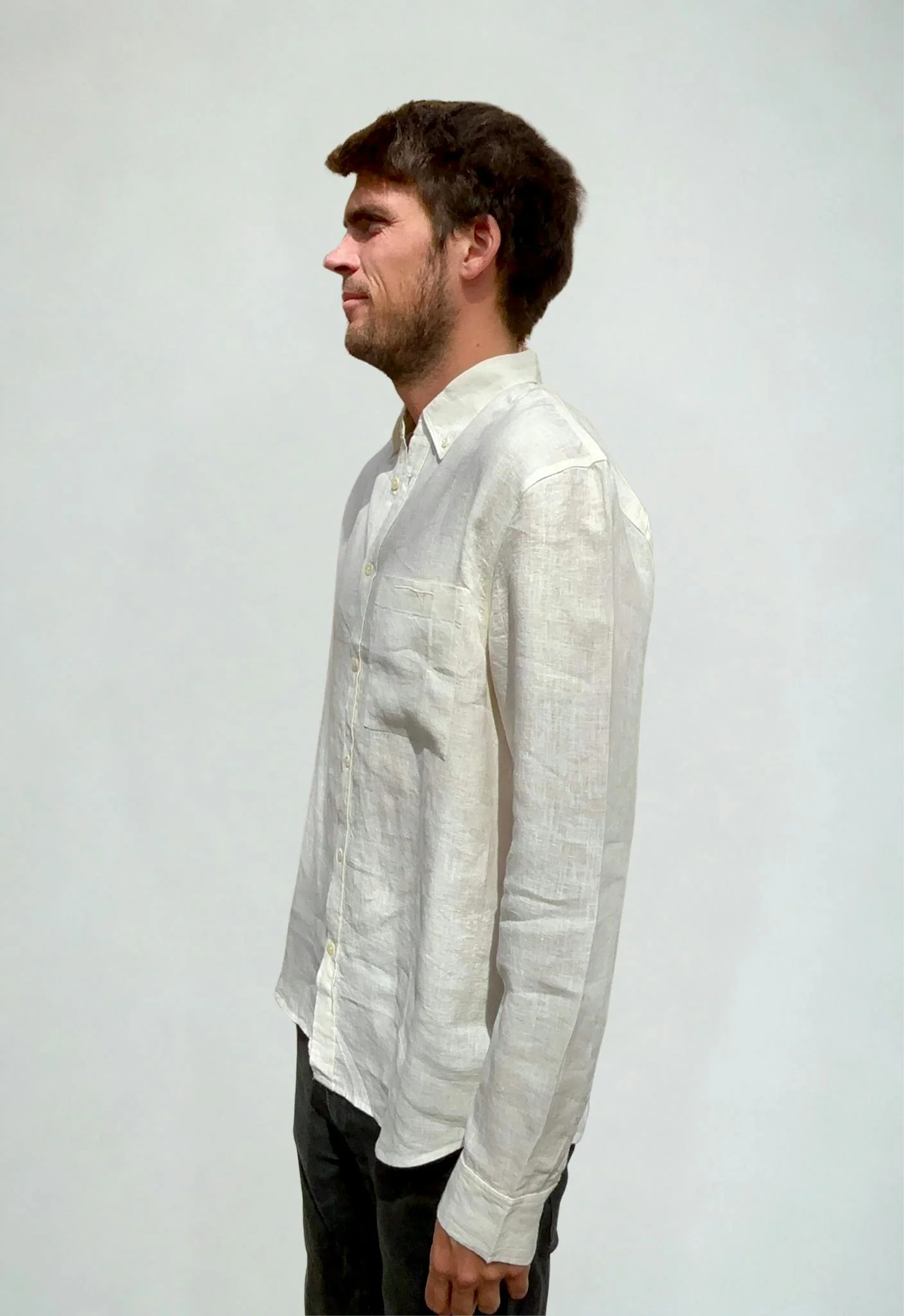 Linen Shirt Cannoli Cream - Image 4