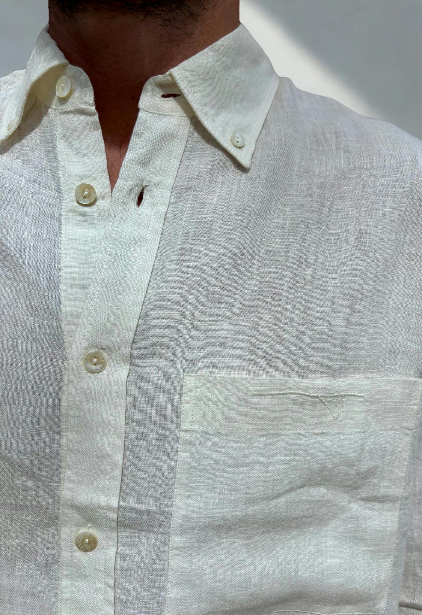 Linen Shirt Cannoli Cream - Image 5