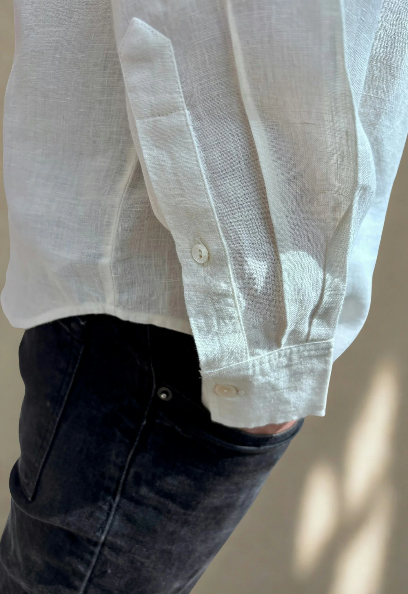 Linen Shirt Cannoli Cream - Image 6