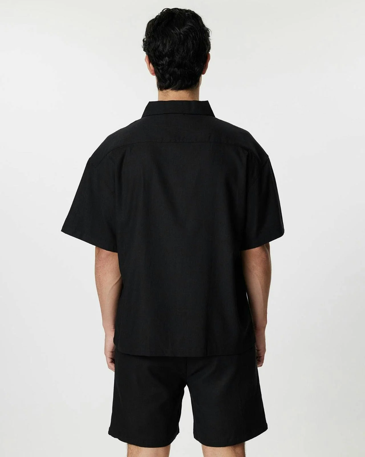 Linen Summer Shirt - Black - Image 5