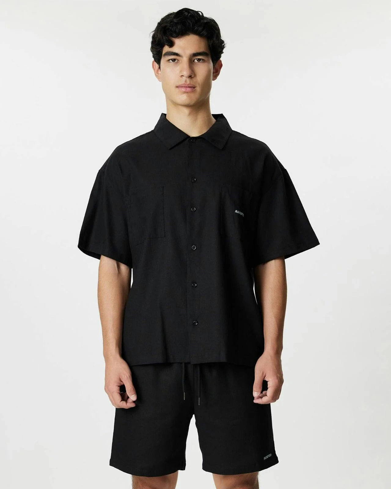 Linen Summer Shirt - Black - Image 6