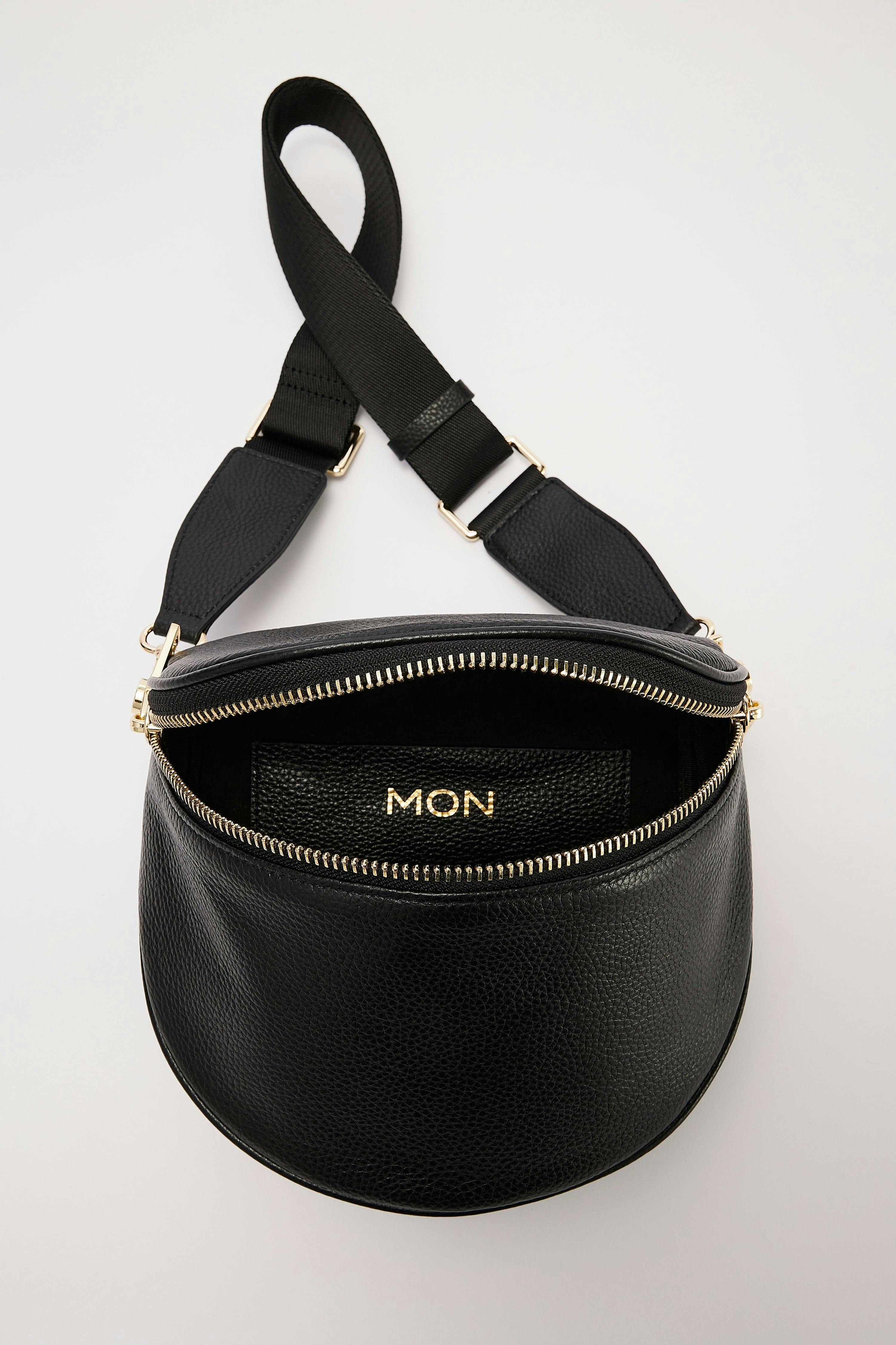 Luxury Leather Bumbag | Black Gold - Image 10