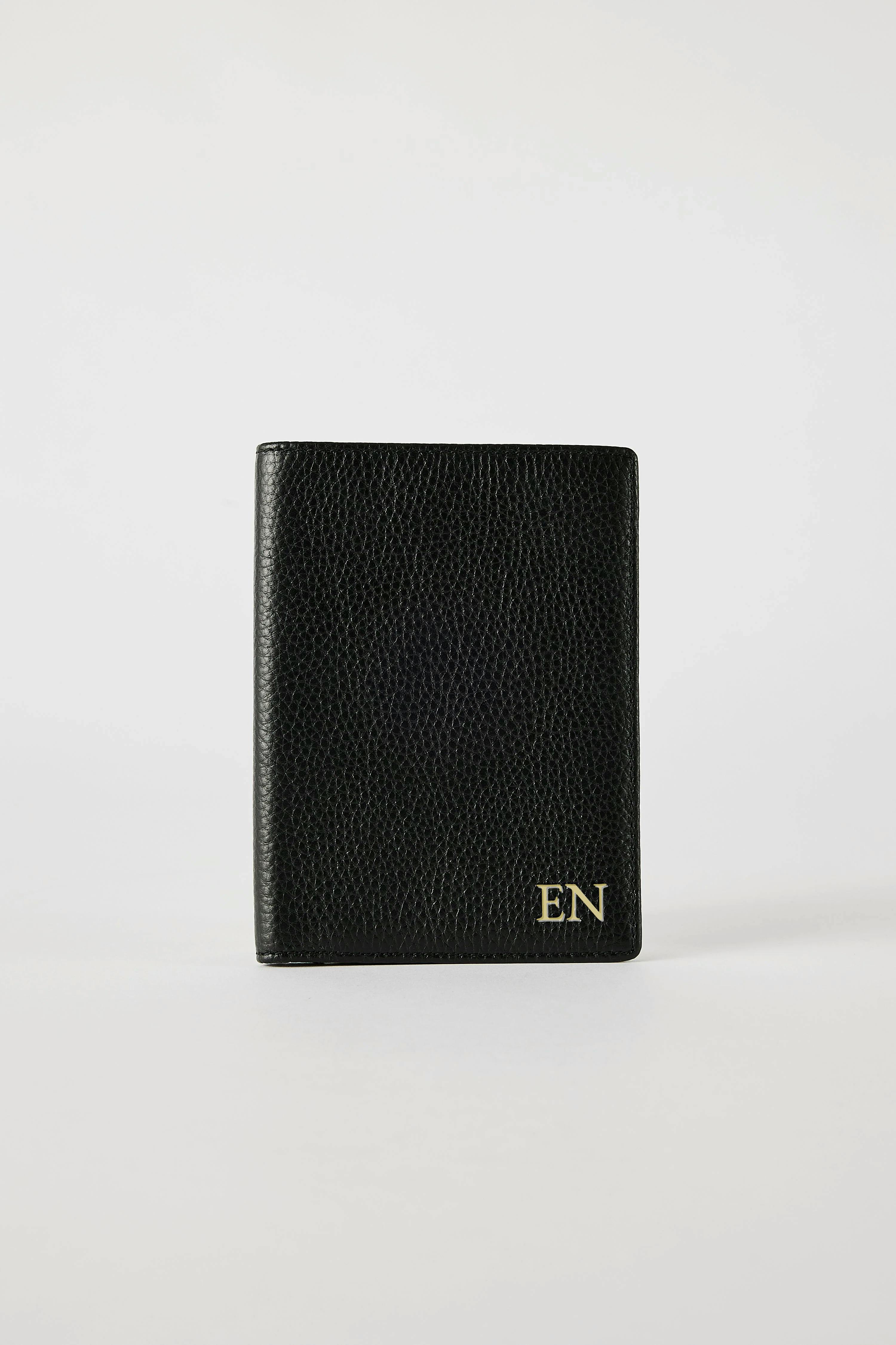 Luxury Leather Passport Wallet | Black - Image 2