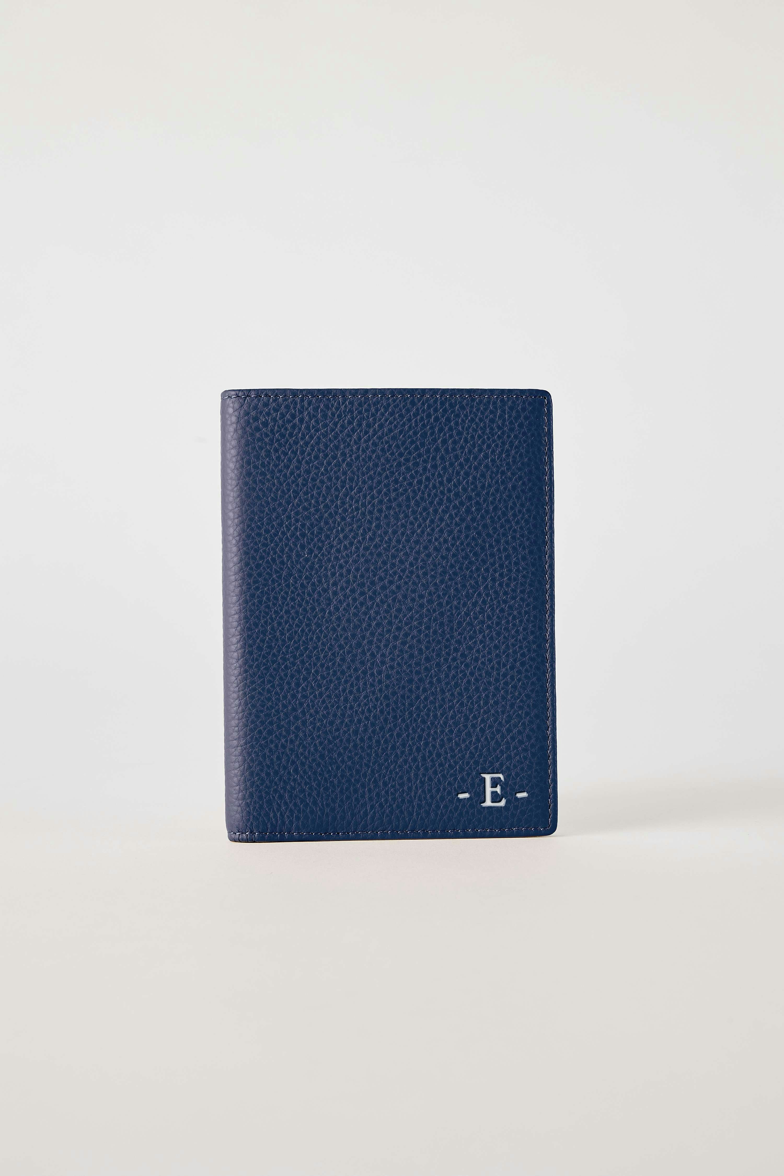 Luxury Leather Passport Wallet | Navy - Image 2