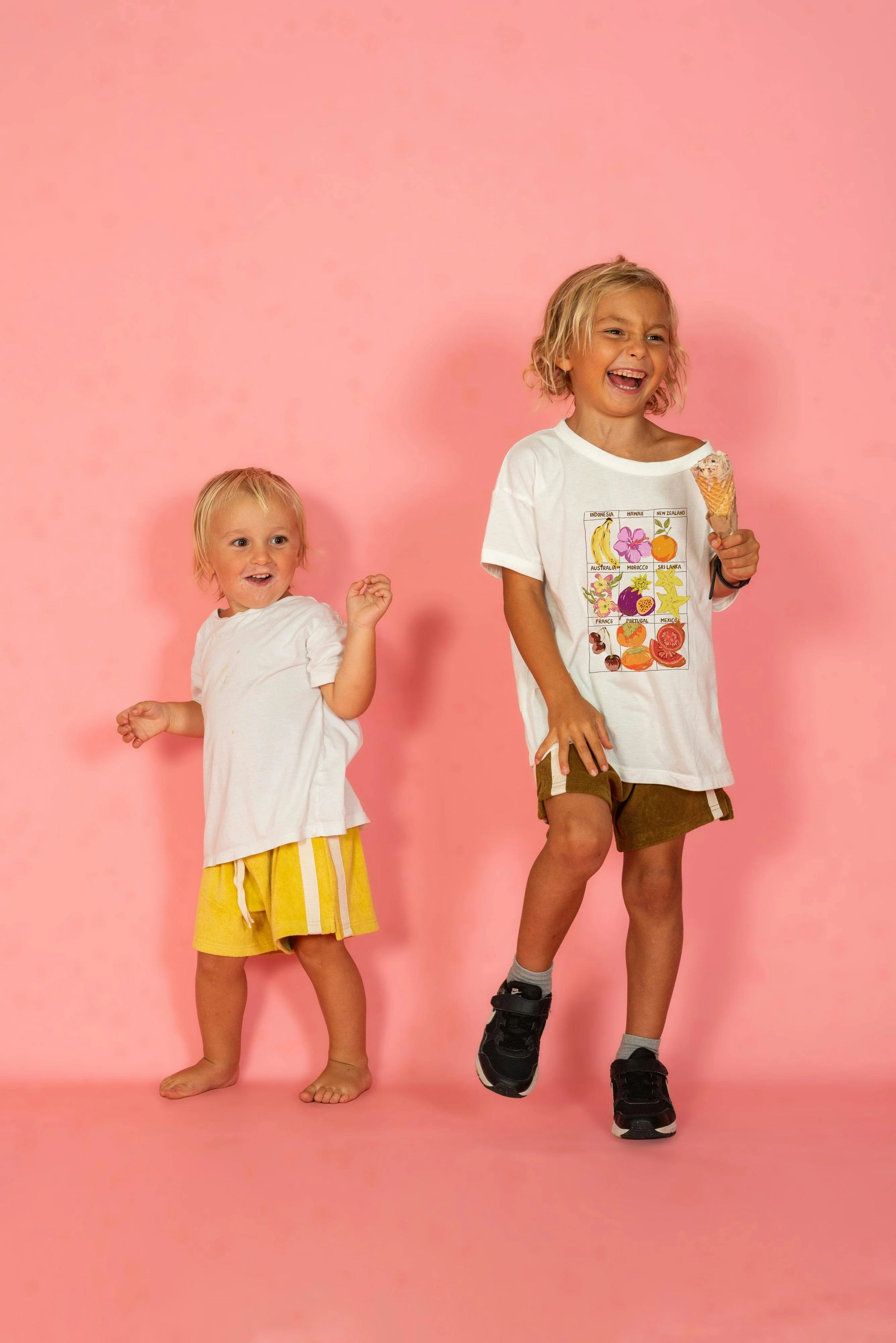 Mini Terry Towelling Shorts in Butter Yellow - Image 7