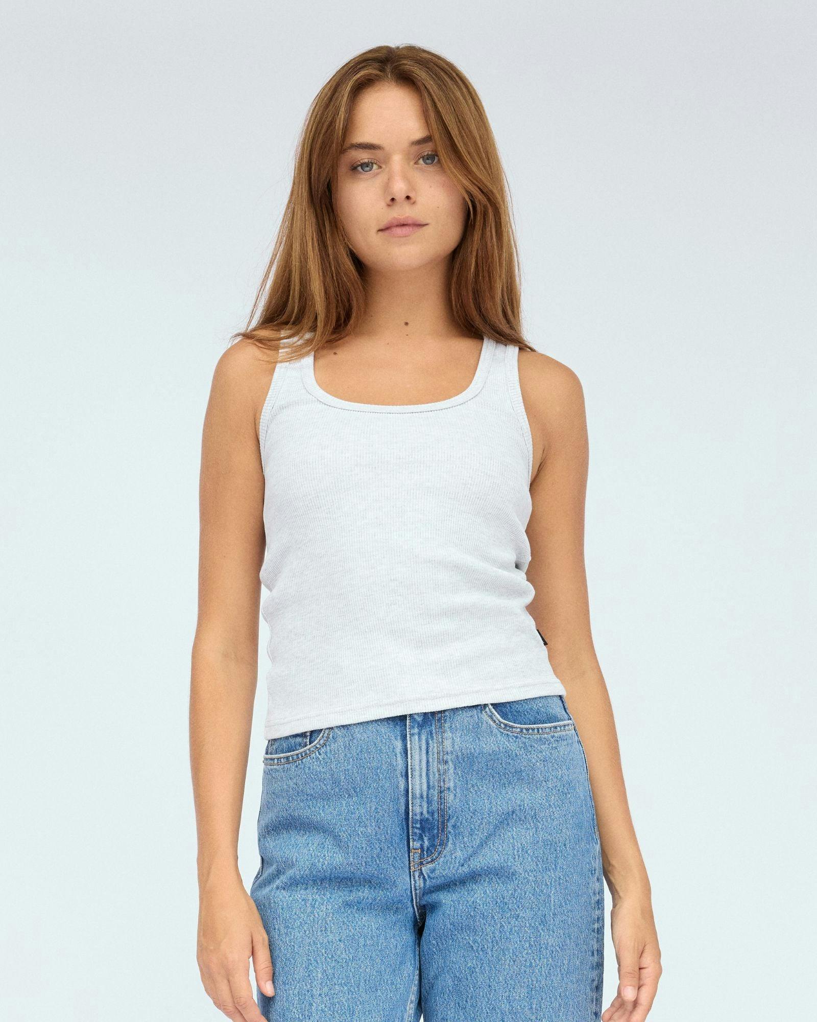 Nyla Top -  Light Grey Melange